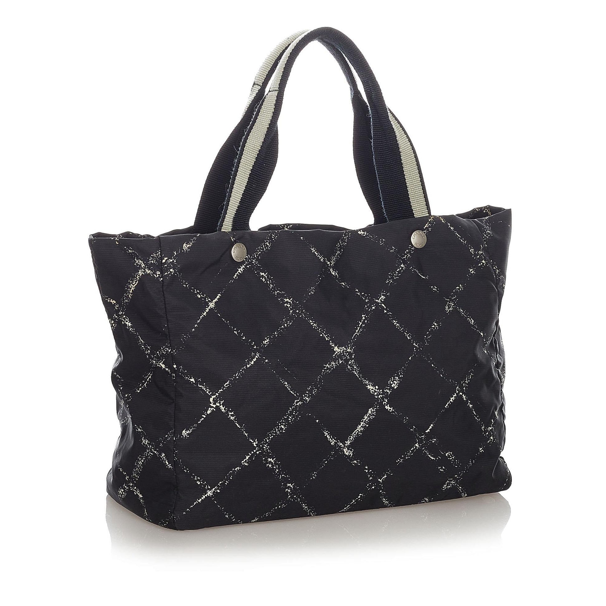 Chanel Old Line Nylon SHG Travel Bag 9