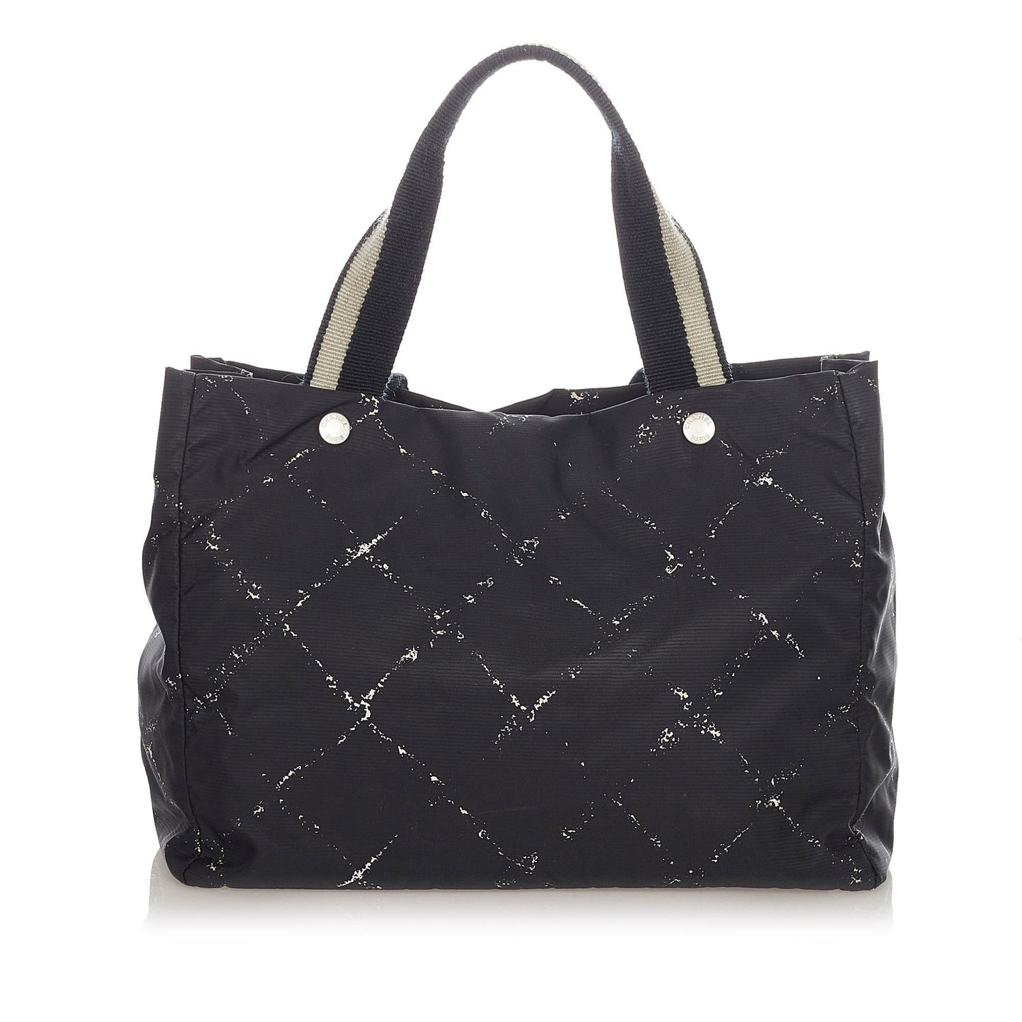 Chanel Old Travel Line Tote Bag (SHG-23286) Denim Nylon Jewelry
