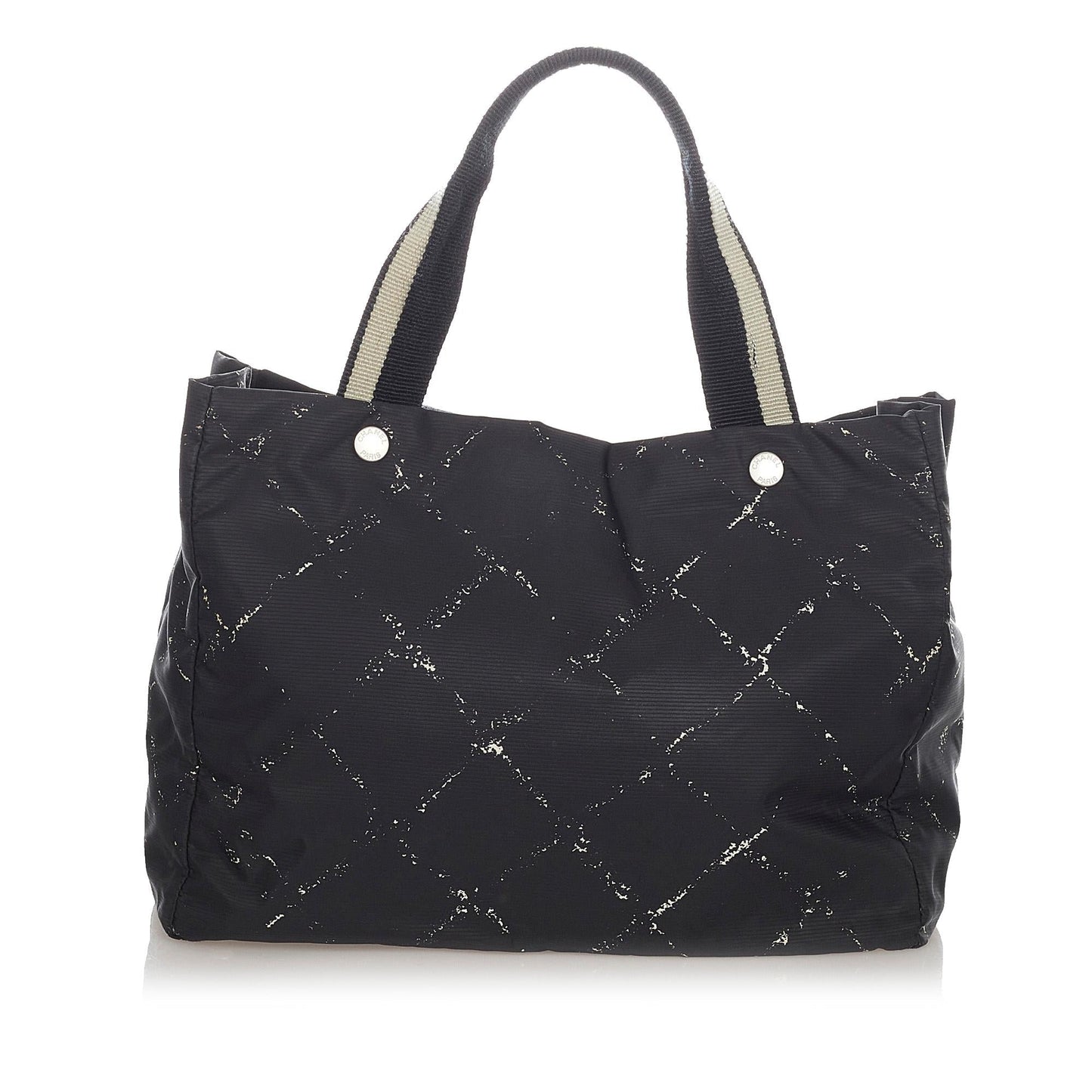Chanel Old Line Nylon SHG MM Travel Bag