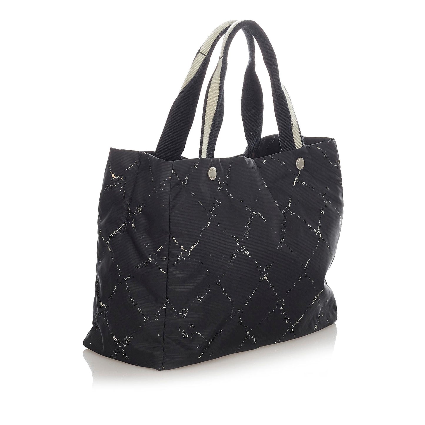 Chanel Old Line Nylon SHG MM Travel Bag