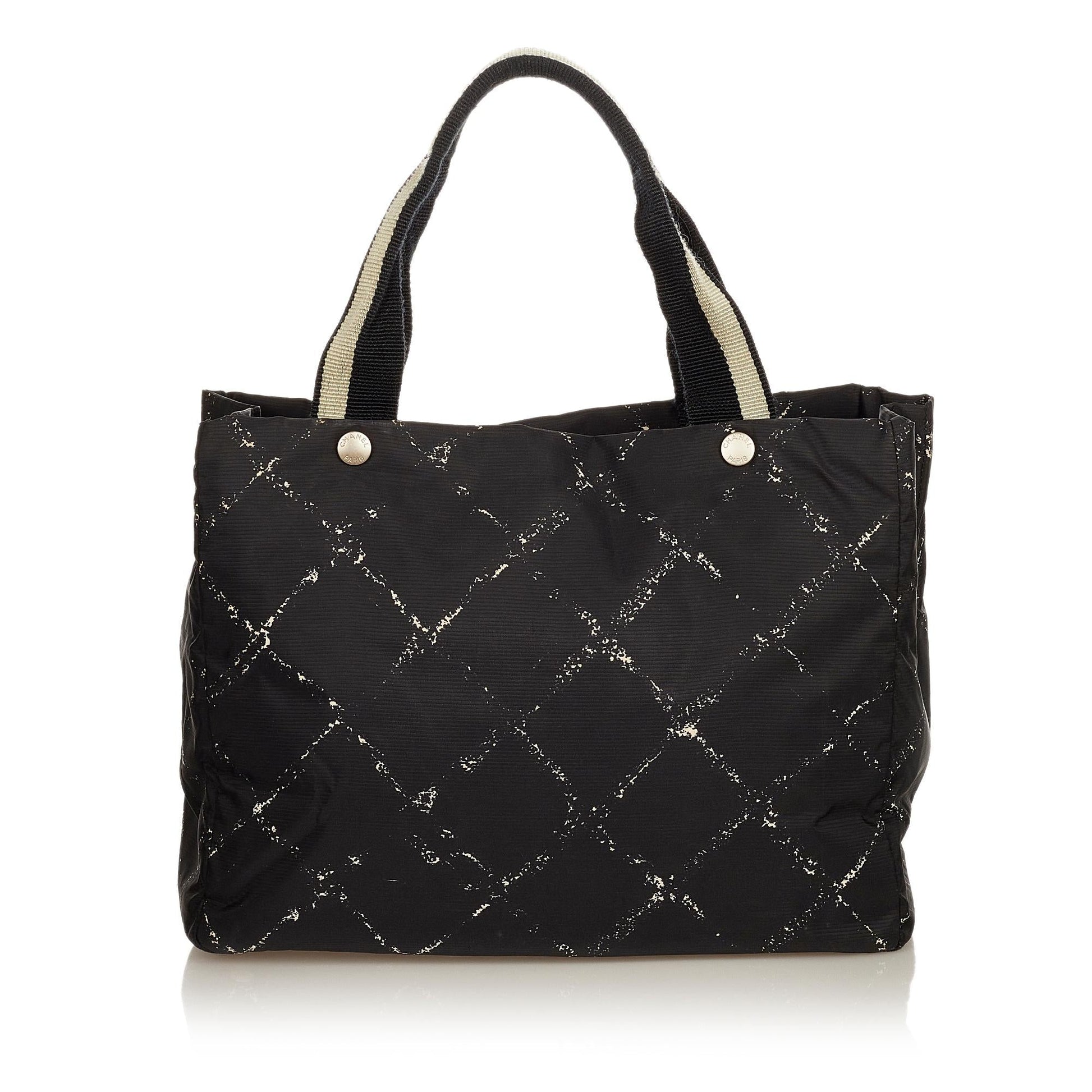 Chanel Old Line Nylon SHG Travel Bag Bag Shg