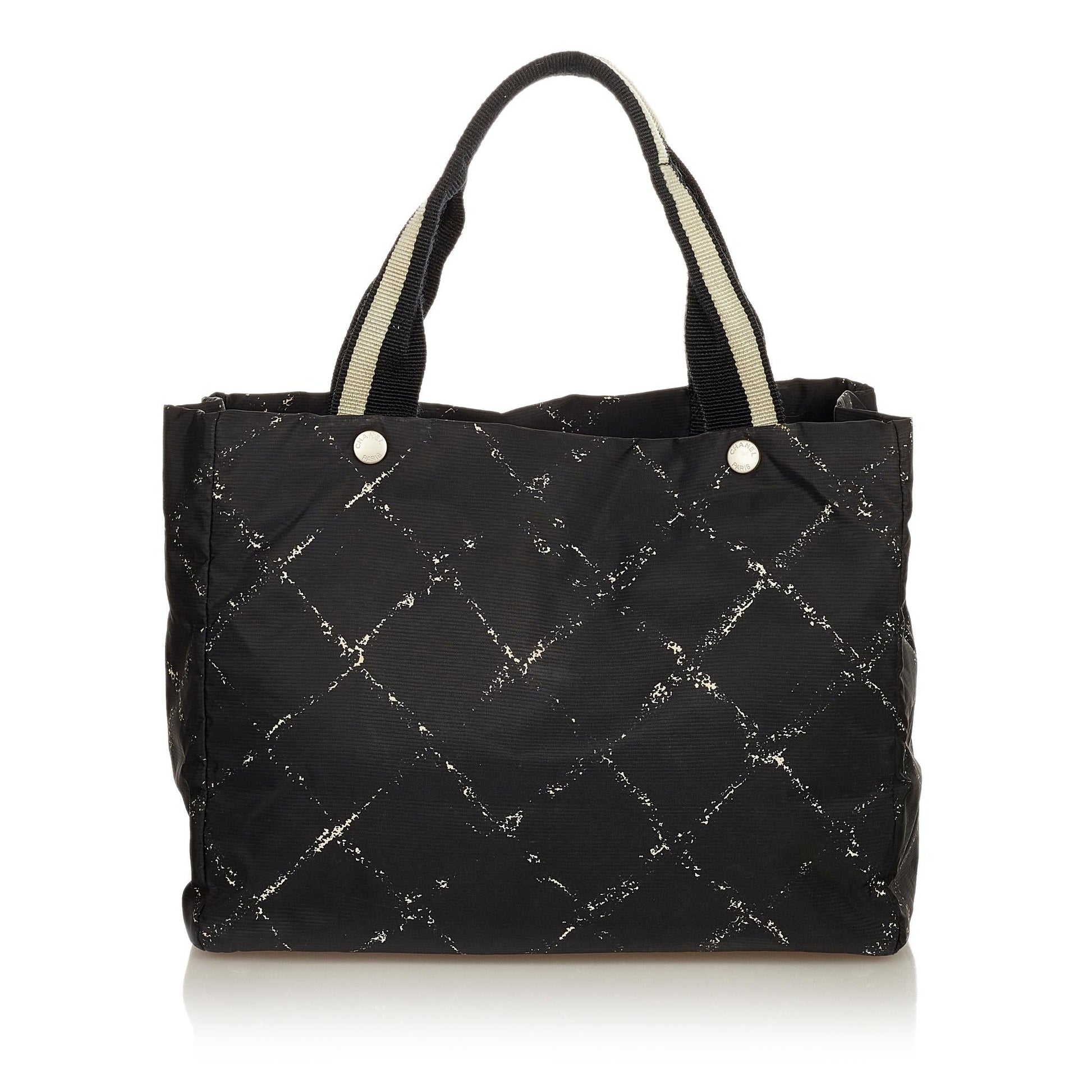 Chanel Old Line Nylon SHG Travel Bag Bag Shg