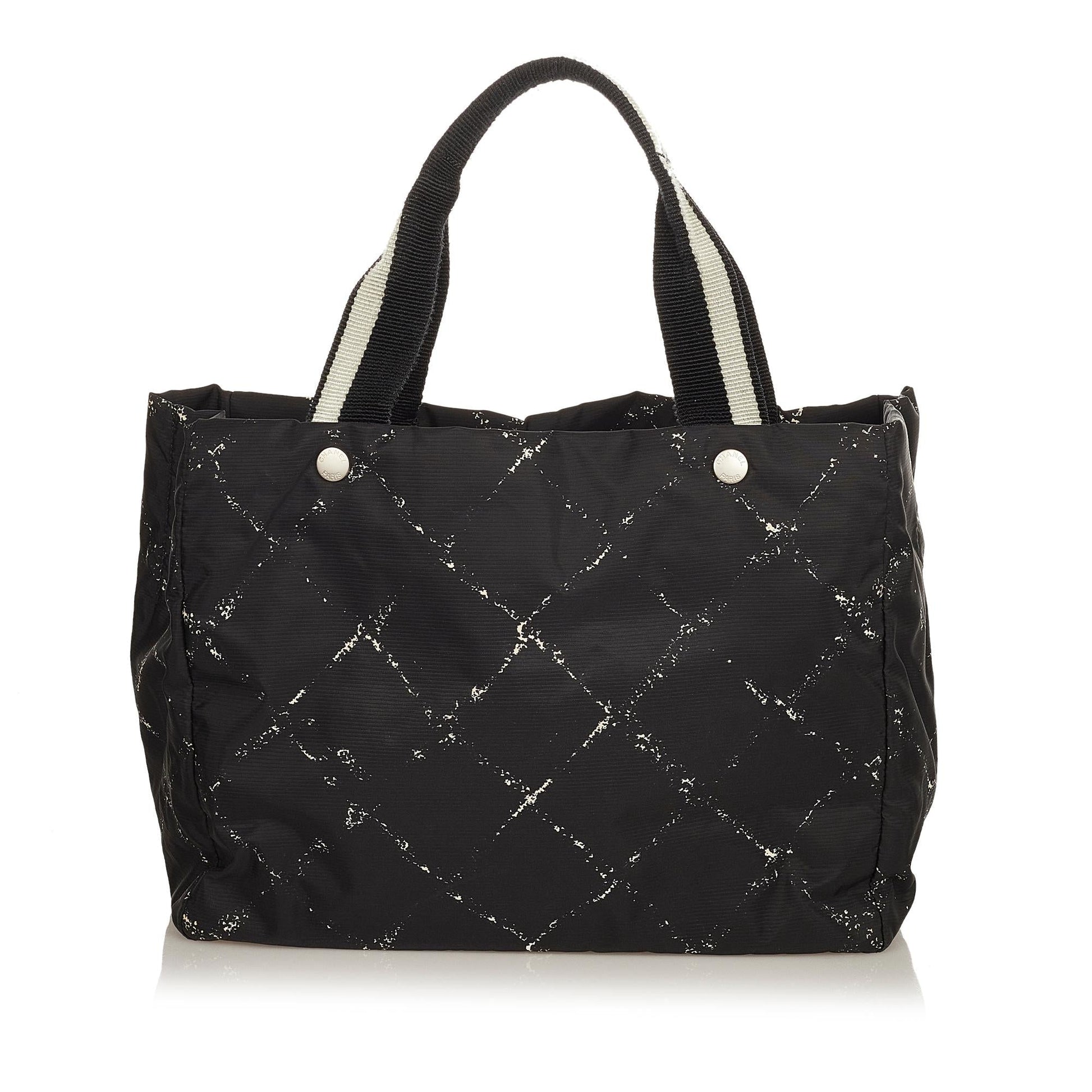 Chanel Old Line Nylon SHG Travel Bag