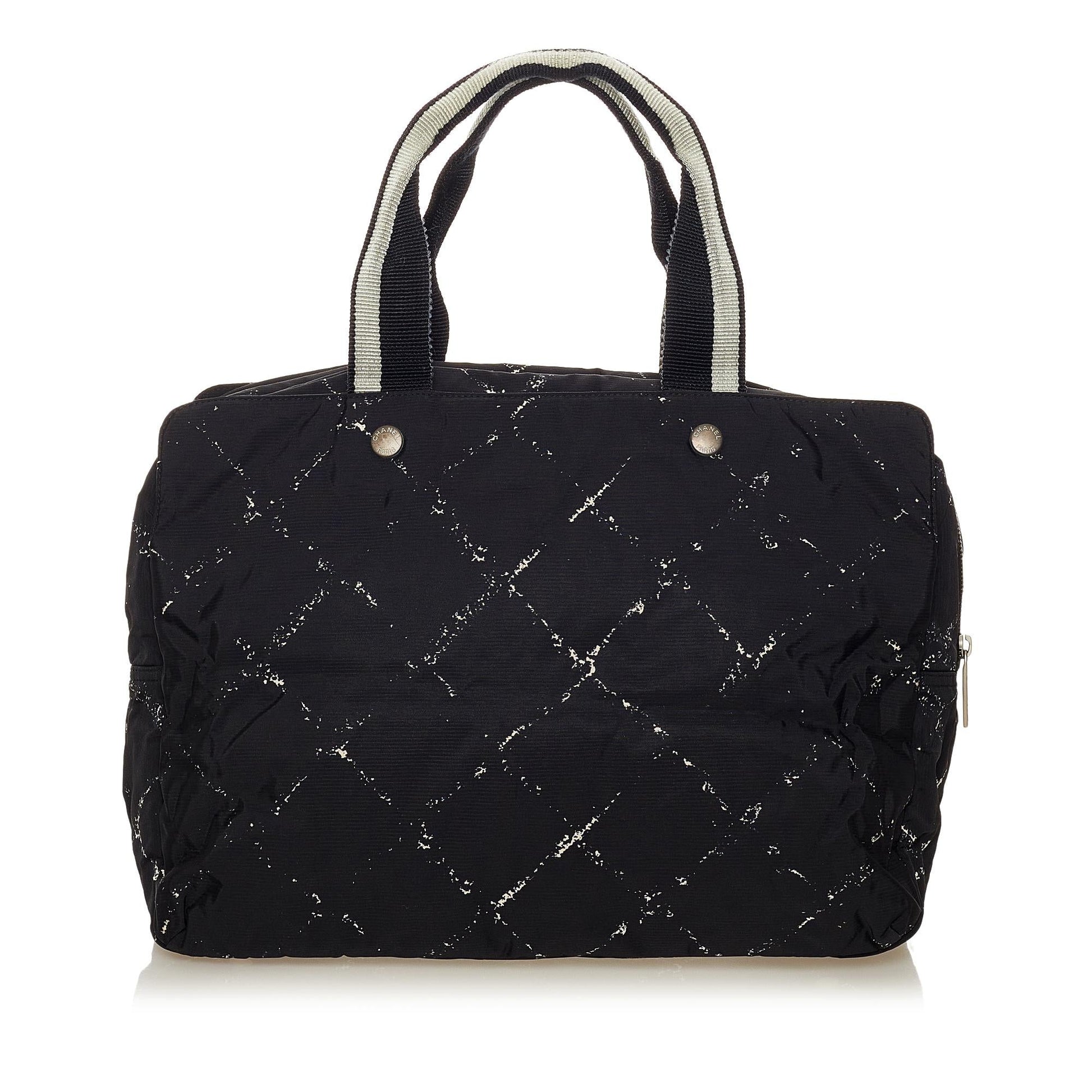 Chanel Old Line Nylon SHG Travel Bag 4