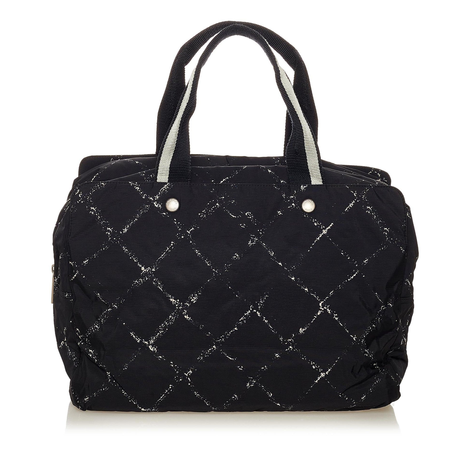 Chanel Old Line Nylon SHG Travel Bag 4