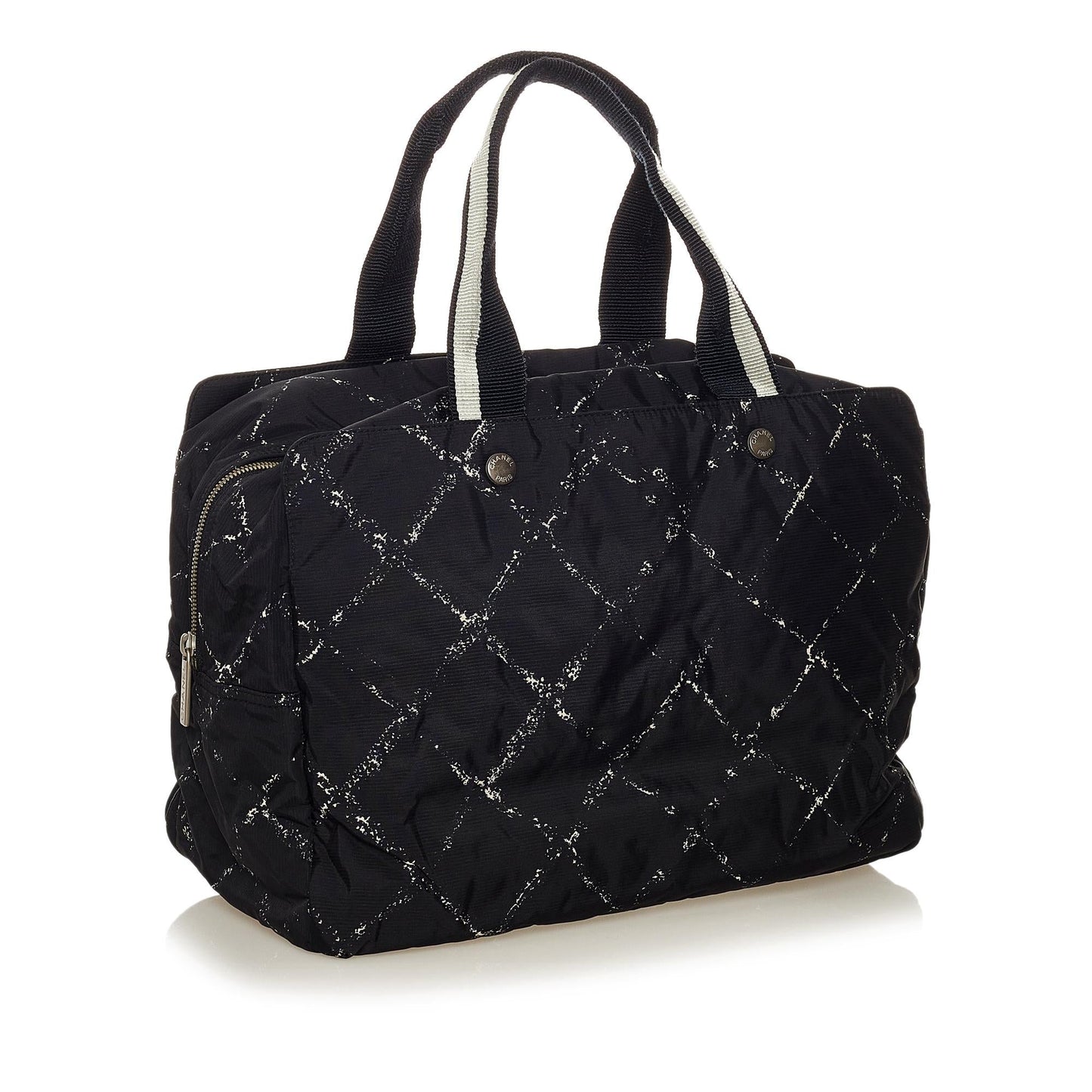 Chanel Old Line Nylon SHG Travel Bag 4