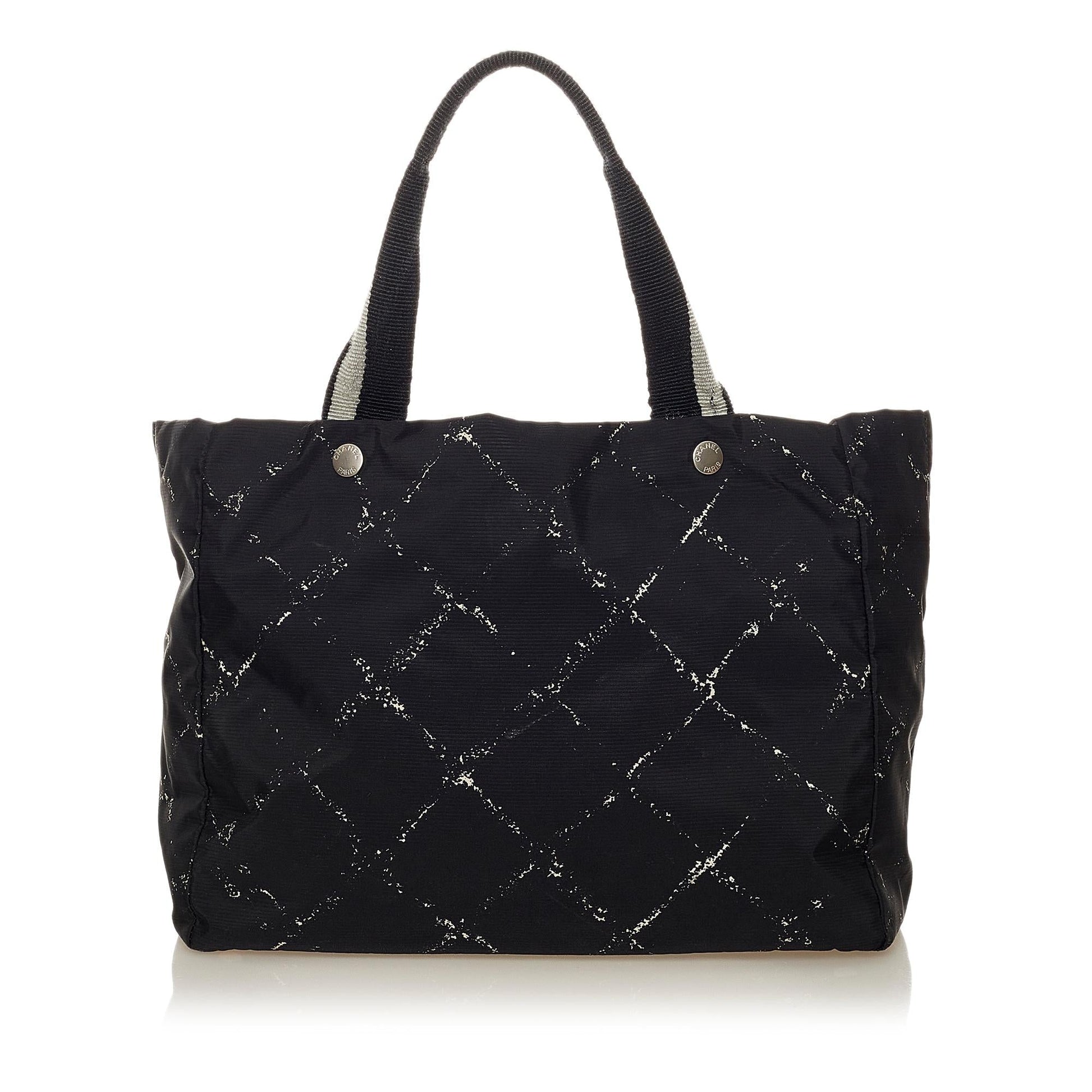 Chanel Old Line Nylon SHG Travel Bag 5