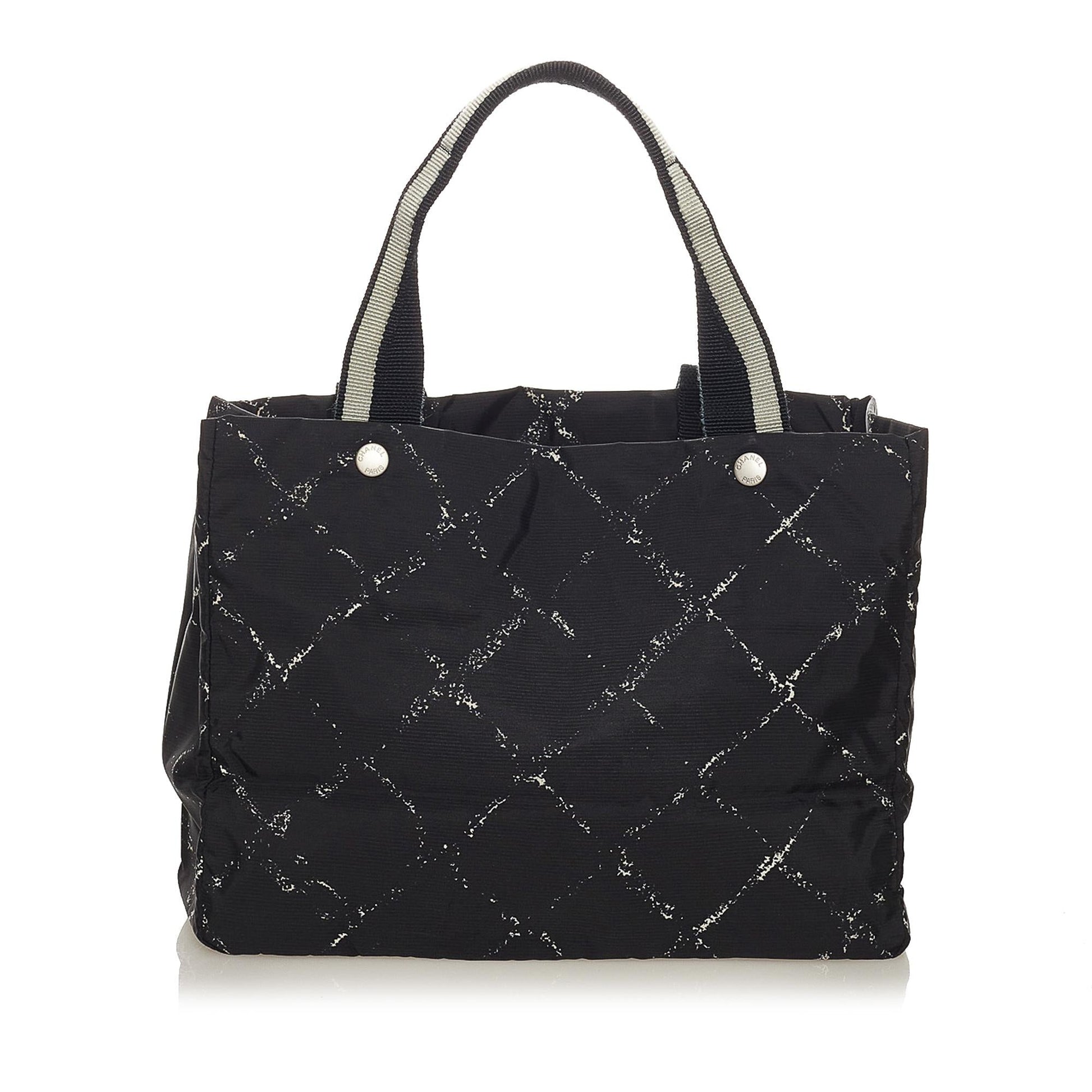 Chanel Old Line Nylon SHG Travel Bag 6