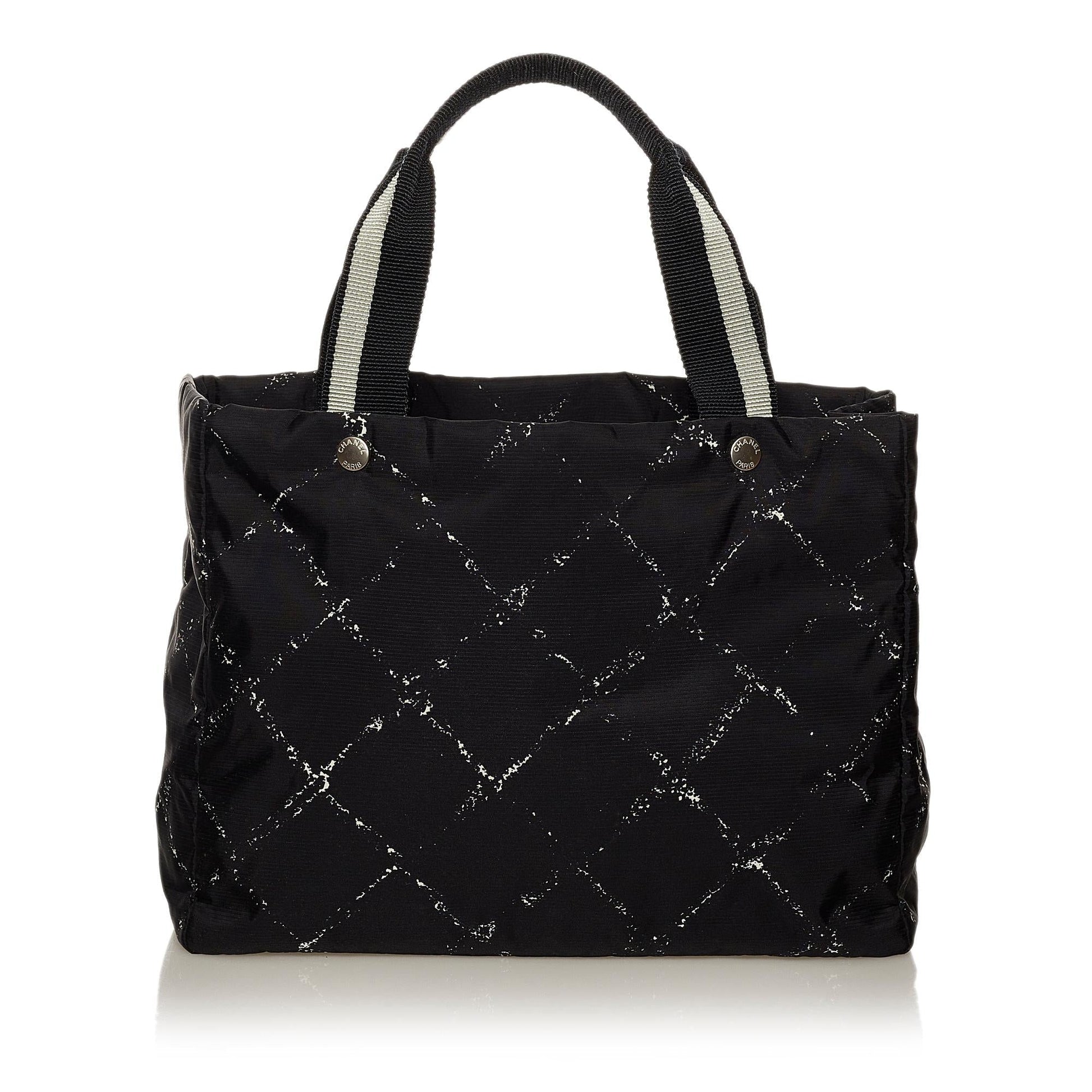 Chanel Old Line Nylon SHG Travel Bag 7