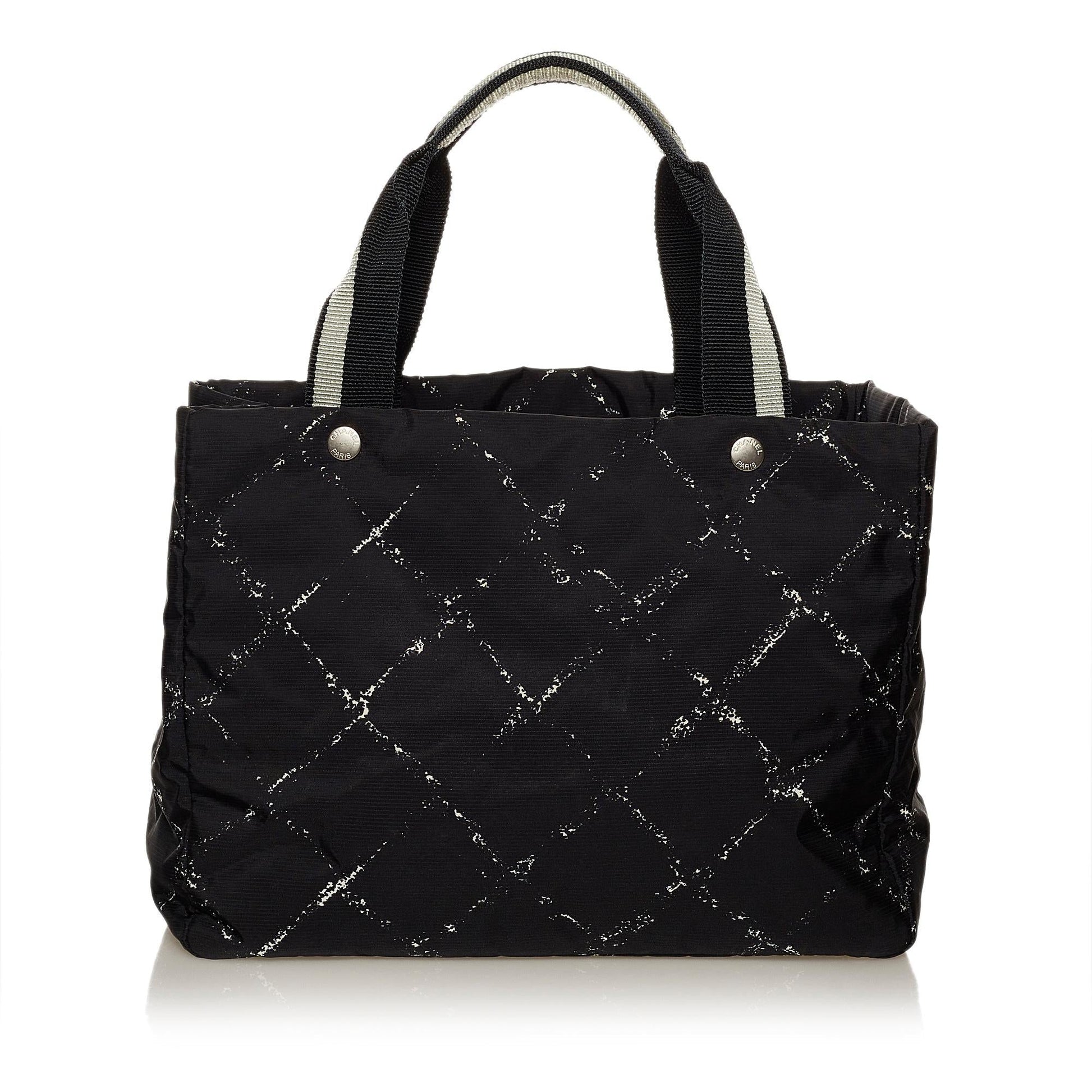 Chanel Old Line Nylon SHG Travel Bag 7