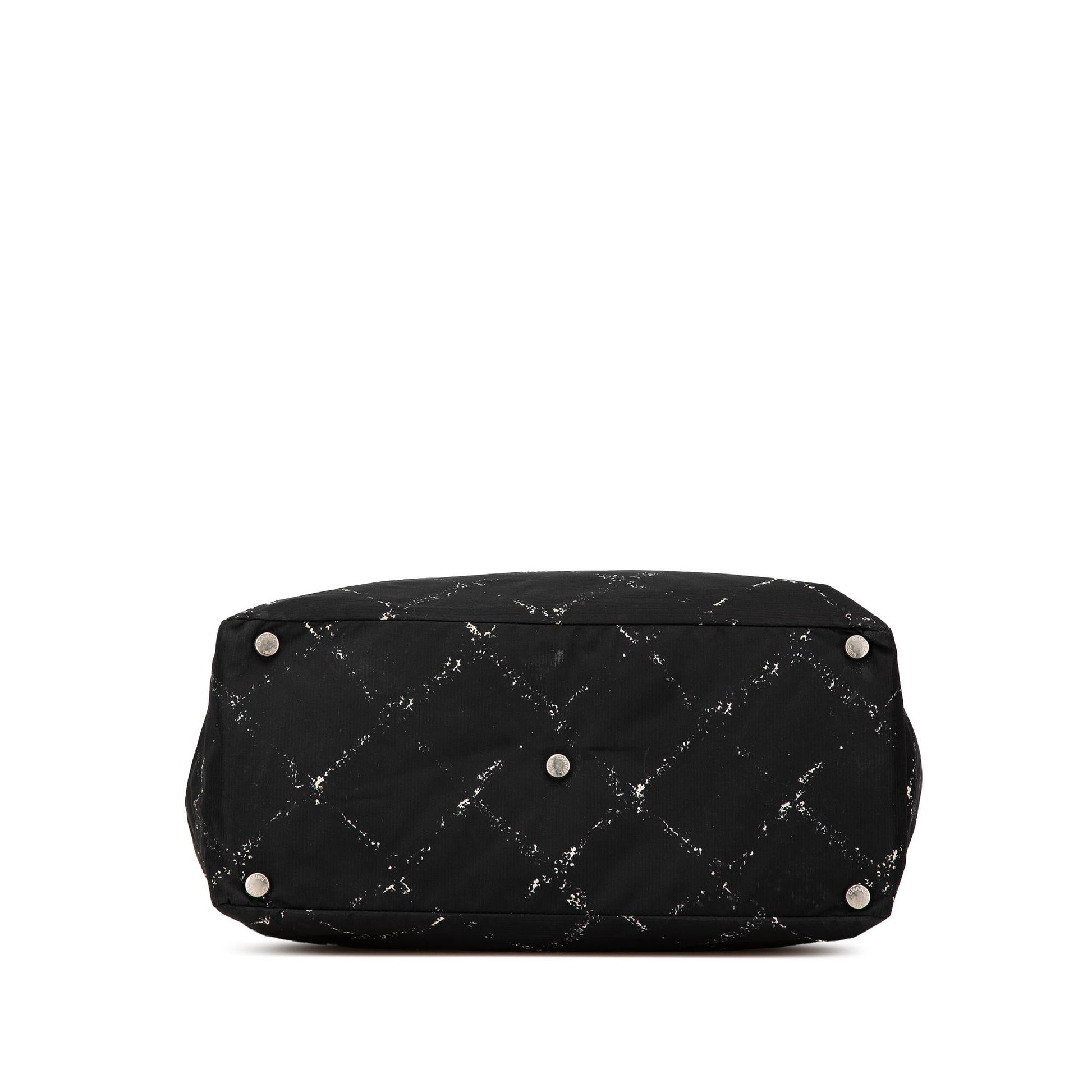 Chanel Old Line Nylon Travel Bag