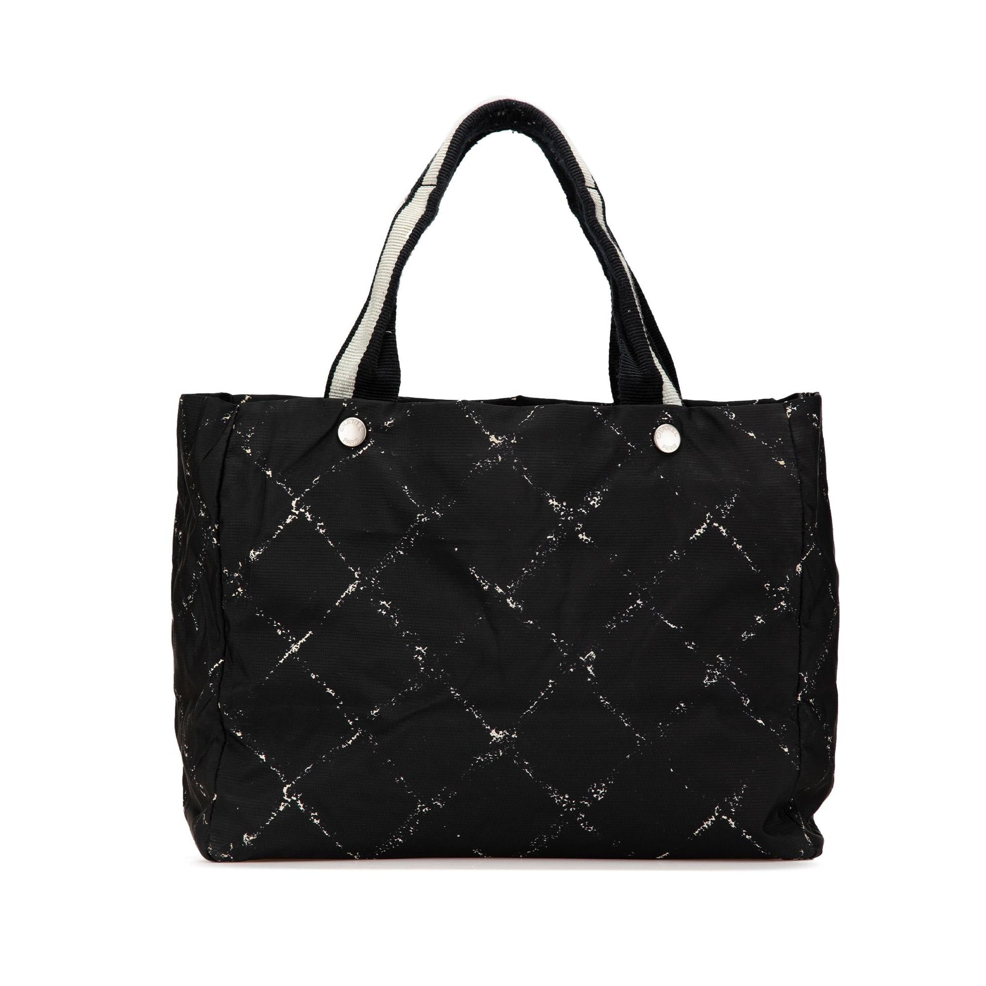 Chanel Old Line Nylon Travel Bag