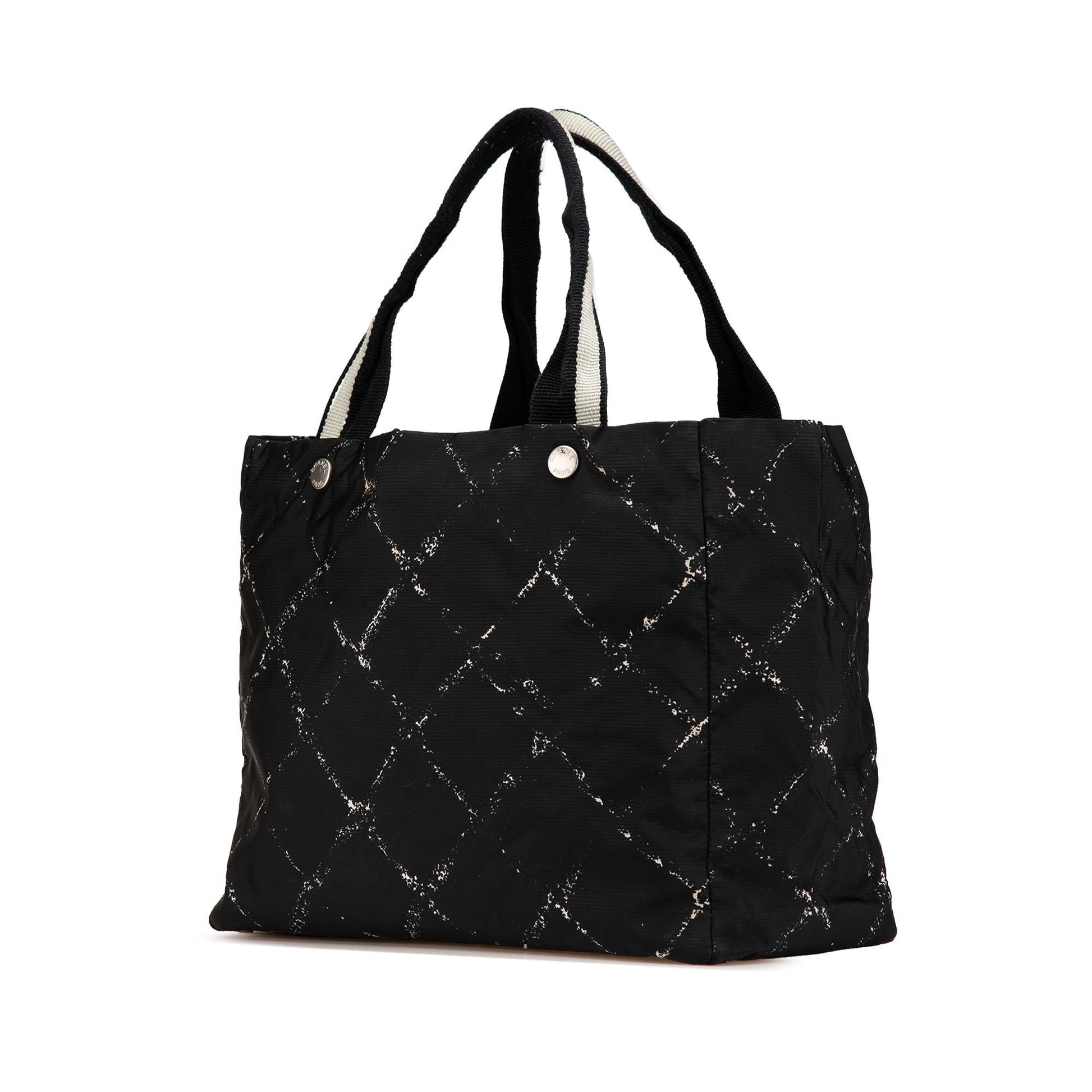 Chanel Old Line Nylon Travel Bag