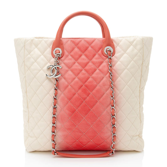 Chanel Ombre Caviar Shopping SHF-lDA5jf Leather Tote Bag