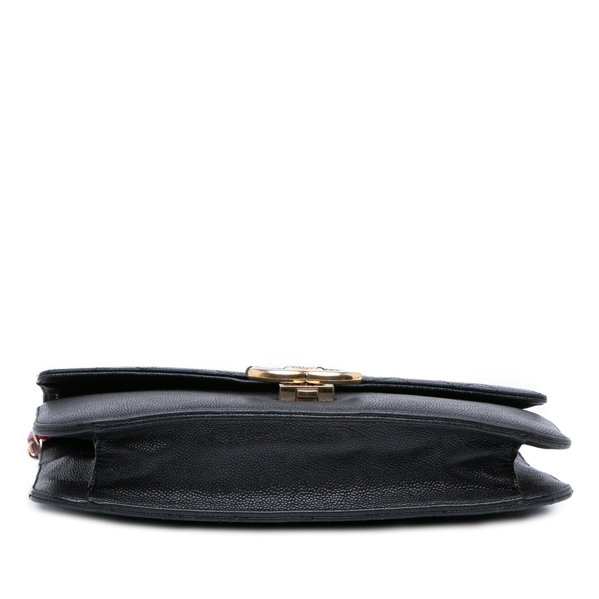 Chanel Paris Cuba Caviar Thread Around Flap Handbag