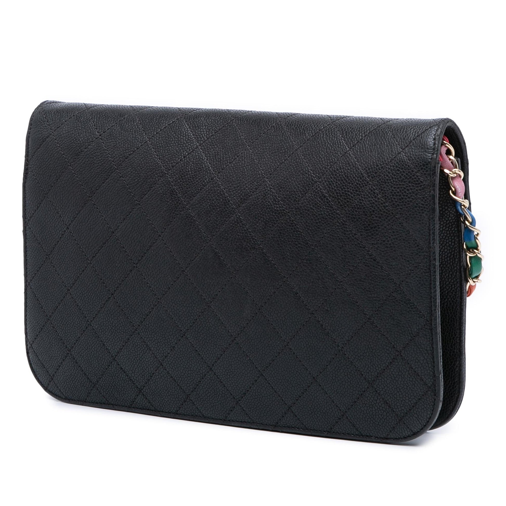 Chanel Paris Cuba Caviar Thread Around Flap Handbag