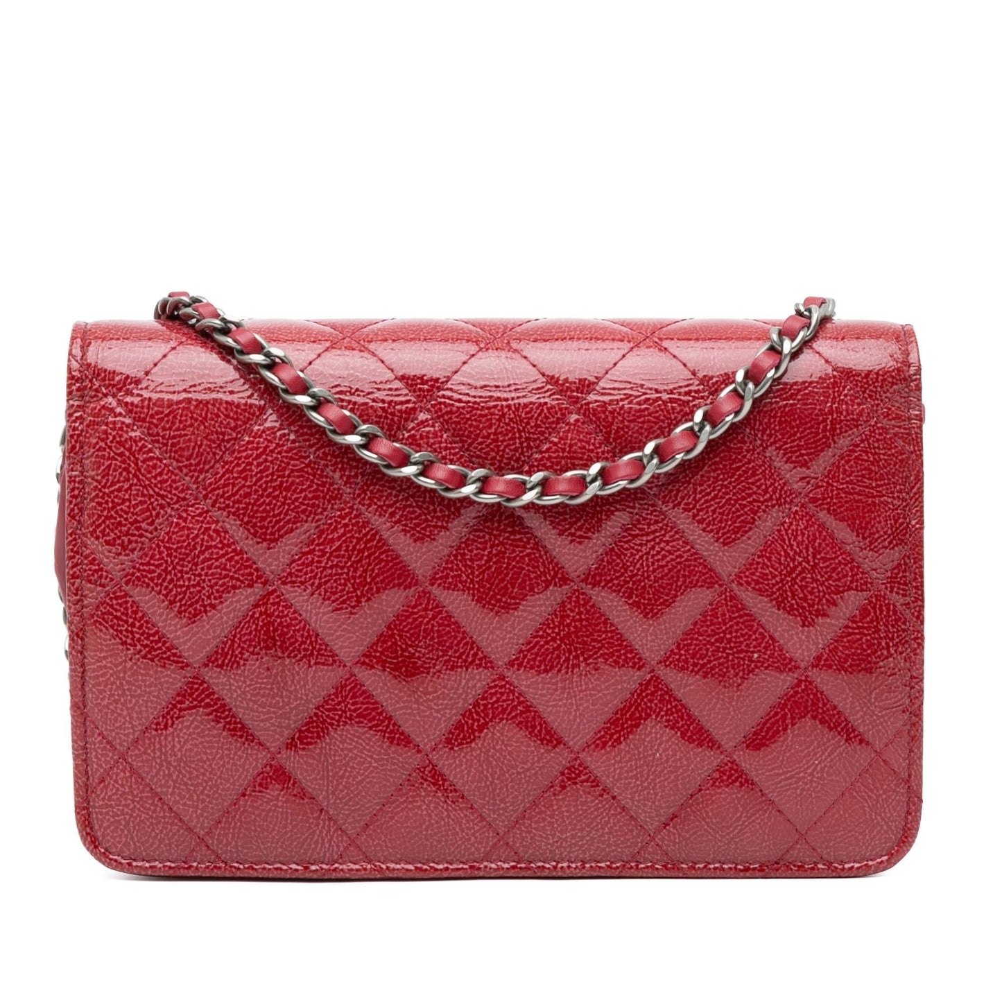 Chanel Paris Dallas CC Patent Goatskin Wallet on Chain (SHG-vrlUi1)