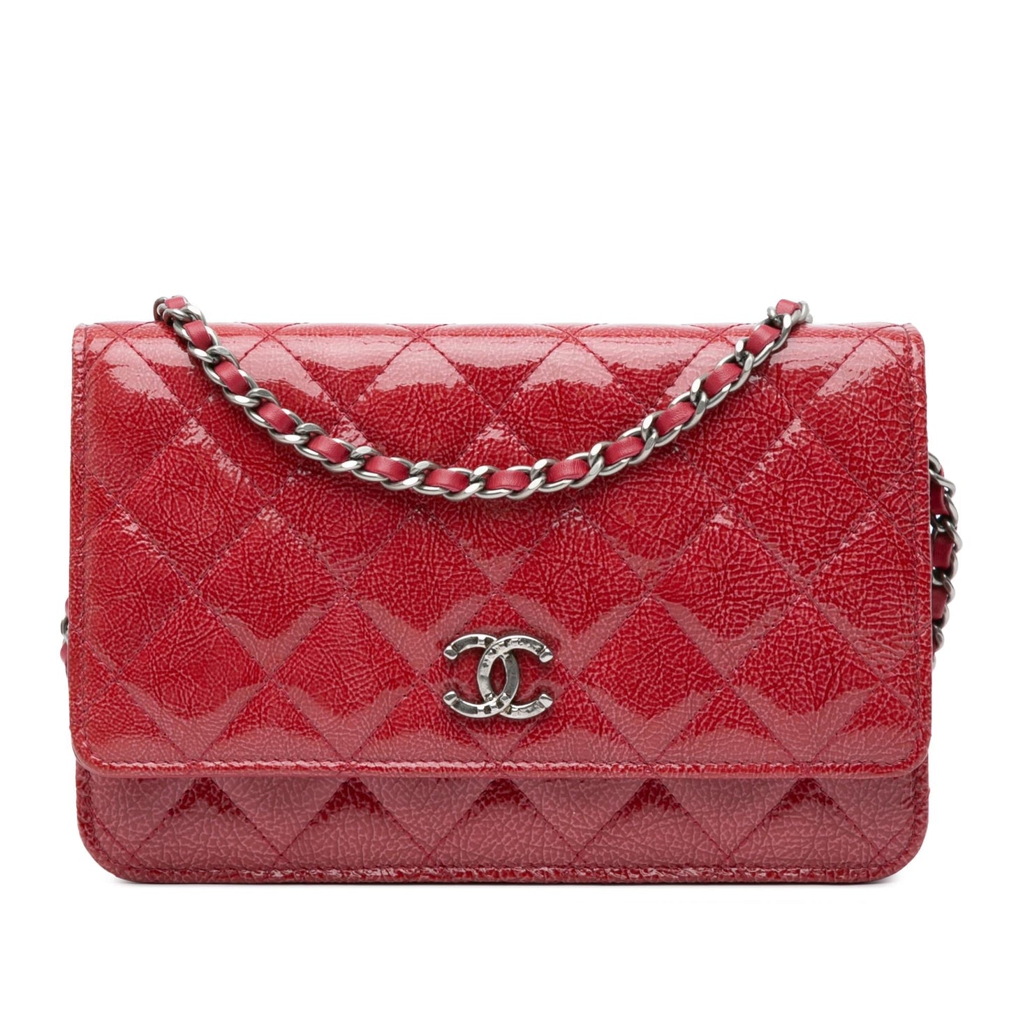Chanel Paris Dallas CC Patent Goatskin on Wallet Case