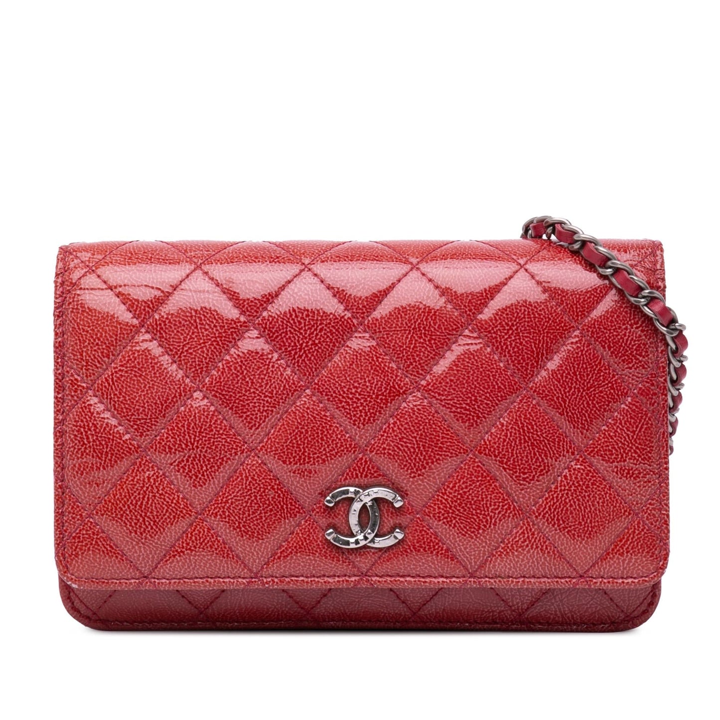 Chanel Paris Dallas CC Patent Goatskin on Wallet Case