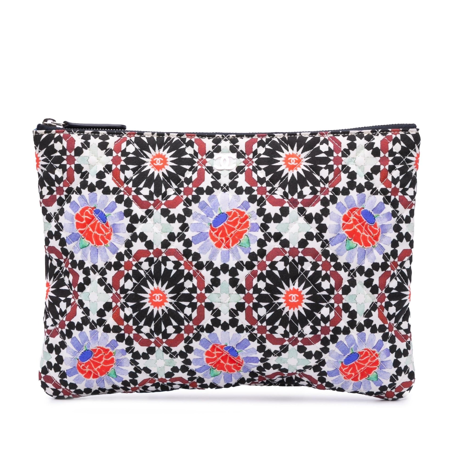 Chanel Paris Dubai Printed Cosmetic Canvas Handbag Case 2