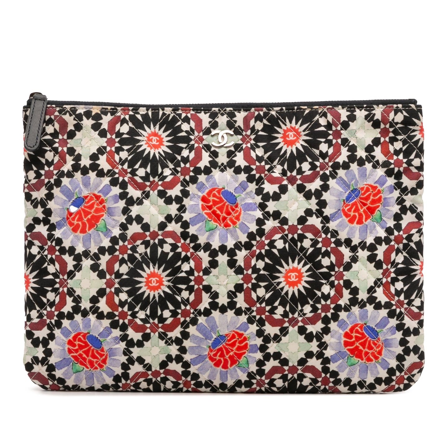 Chanel Paris Dubai Printed Cosmetic Canvas Handbag Case 3