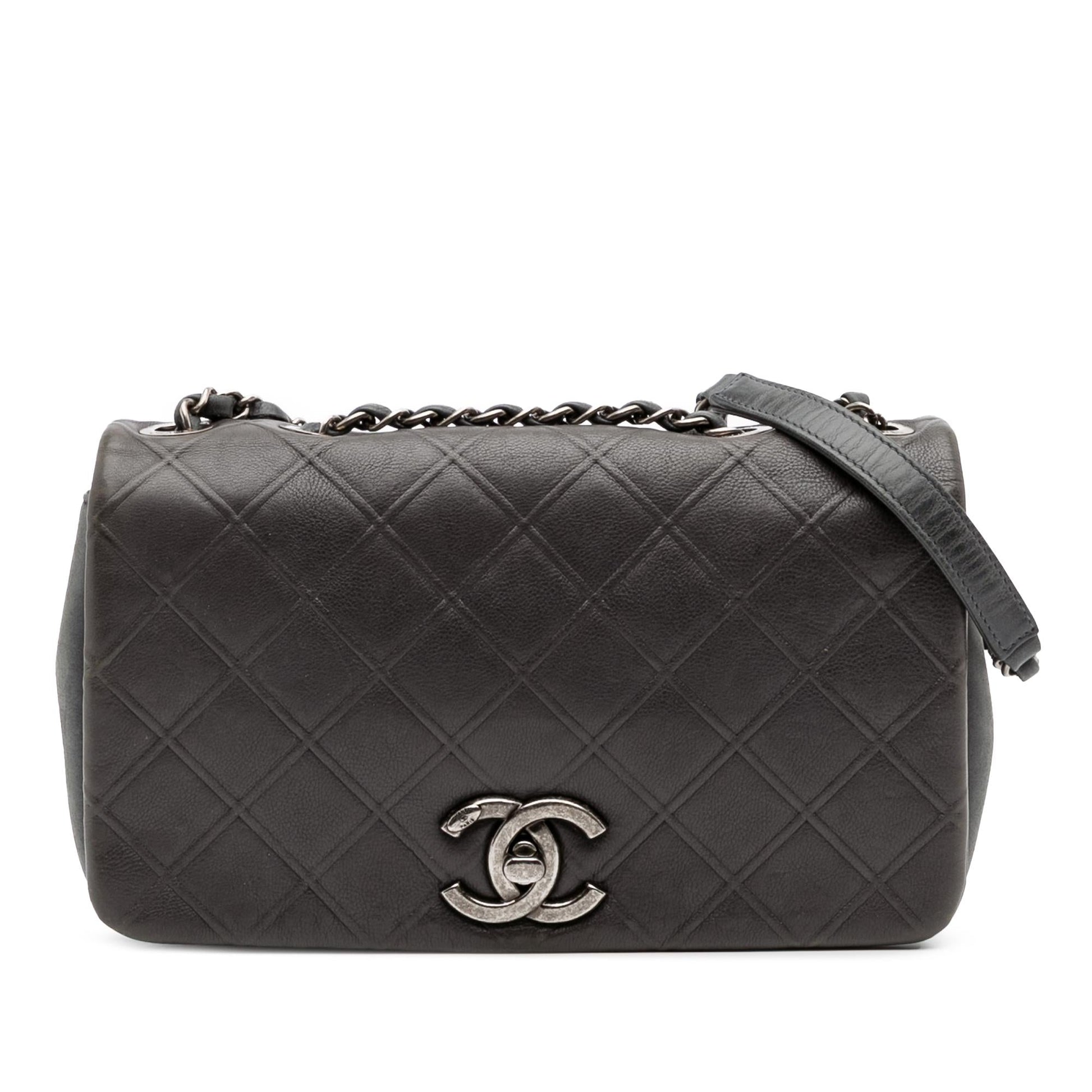 Chanel Paris Edinburgh Diamond Embossed Calfskin New Handbag