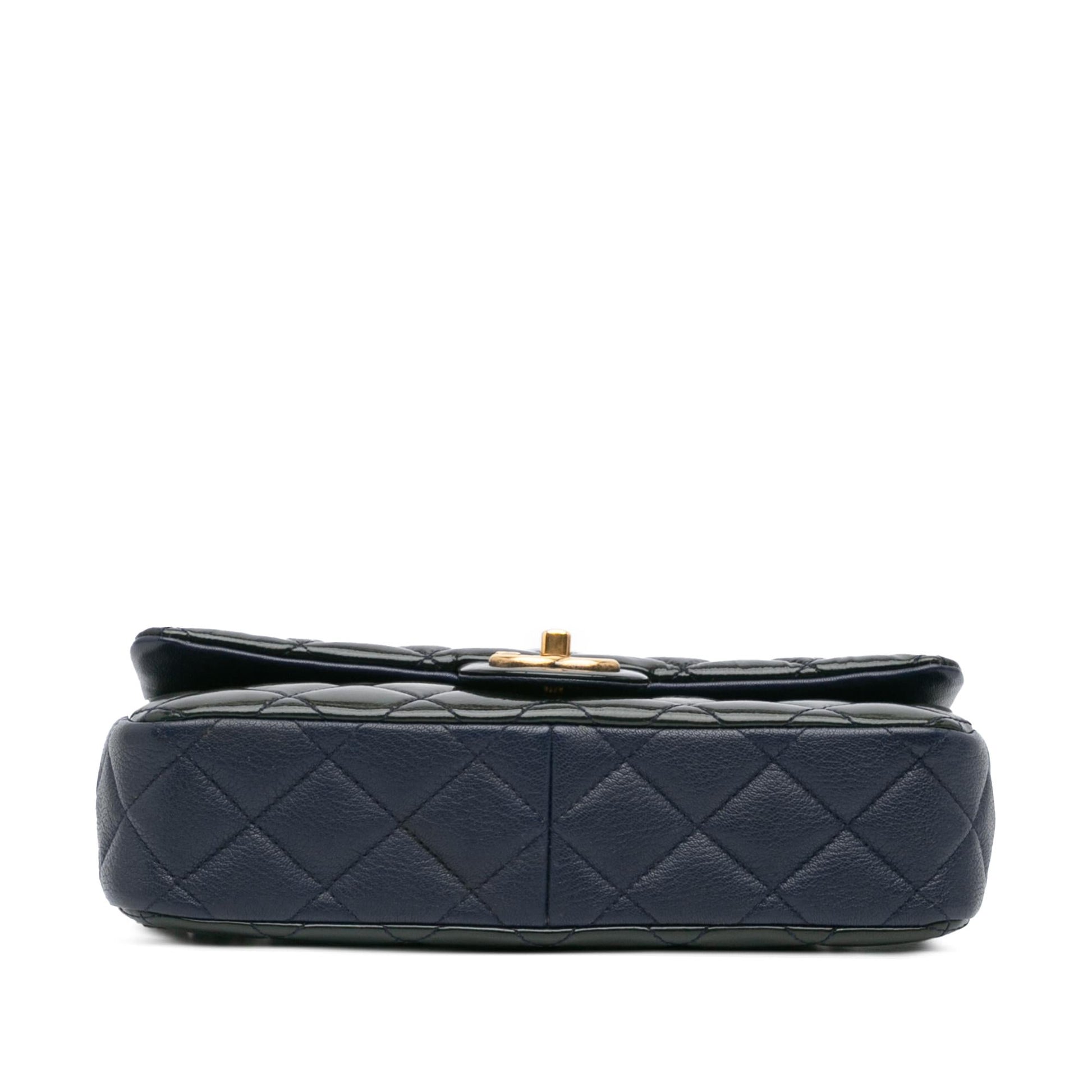 Chanel Paris-Salzburg Patent Goatskin CC Eyelet Flap Handbag