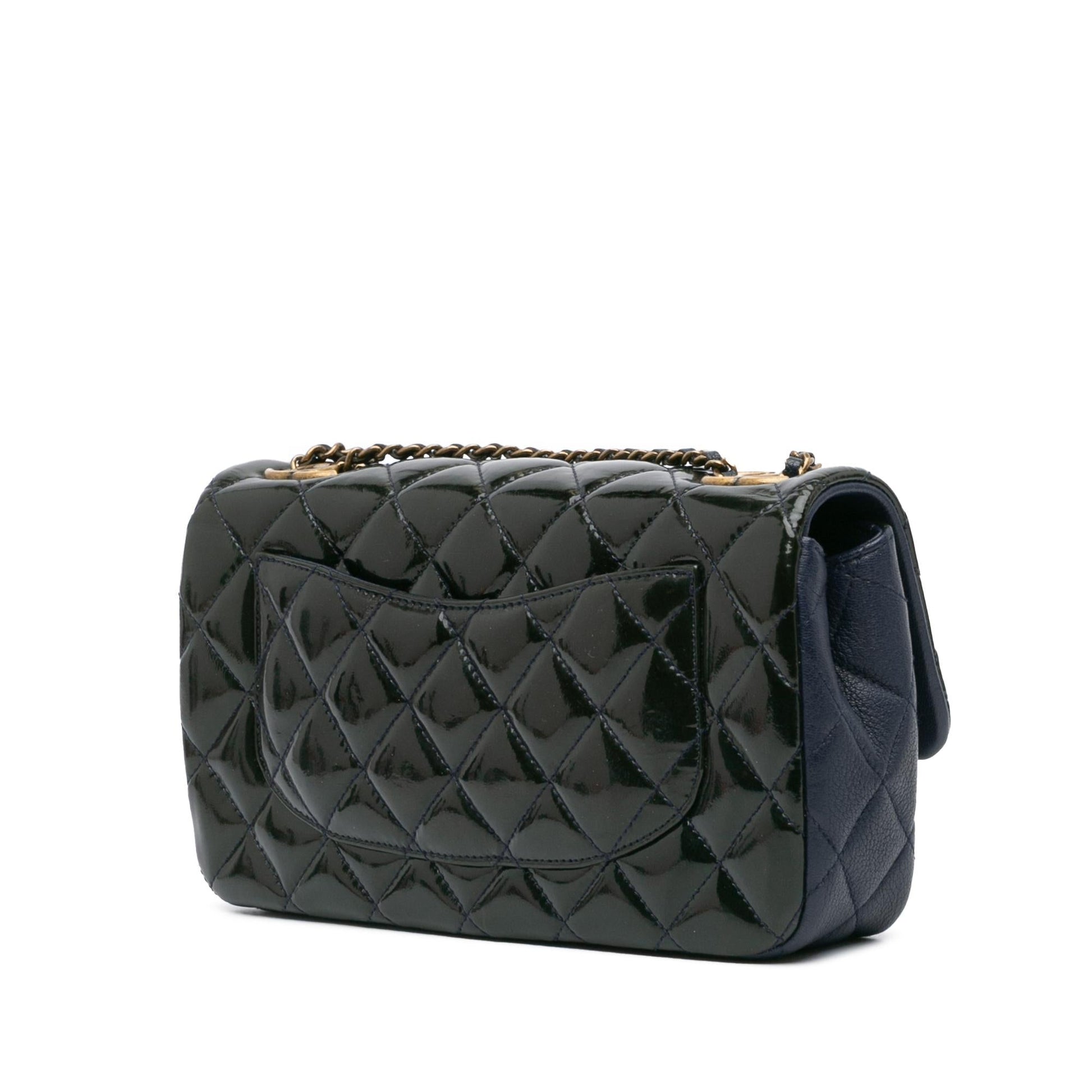 Chanel Paris-Salzburg Patent Goatskin CC Eyelet Flap Handbag