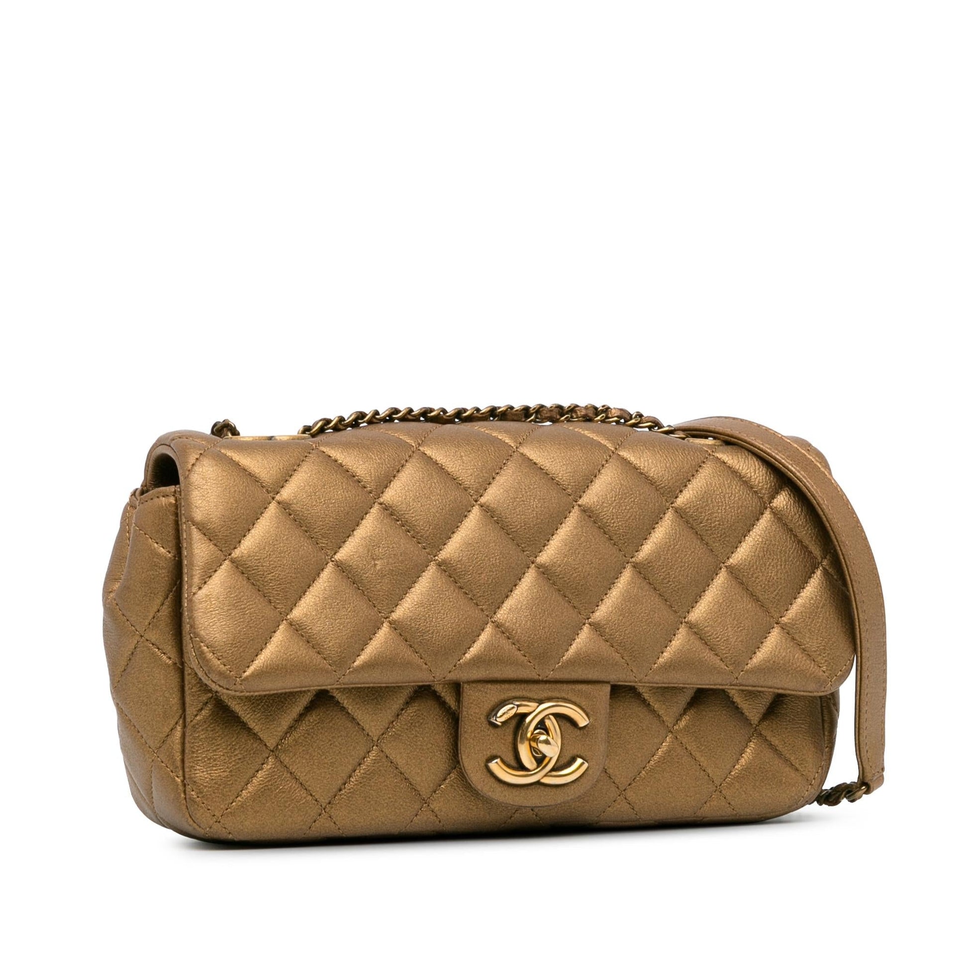 Chanel Paris-Salzburg Metallic Lambskin Cc Eyelet Flap (Shg-E5Pct2) Bag