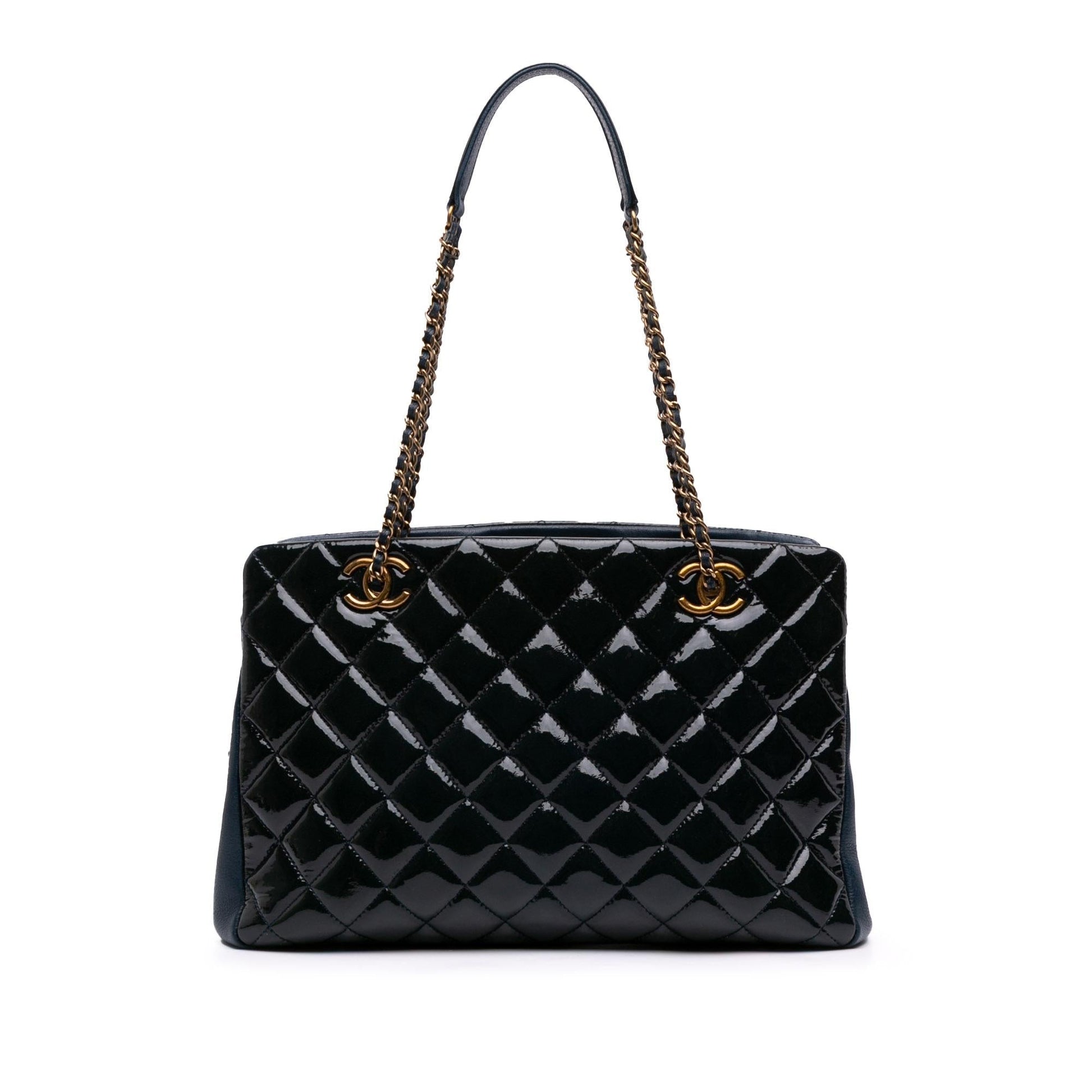 Chanel Paris Salzburg Patent Goatskin CC Eyelet Tote Bag Tote 1