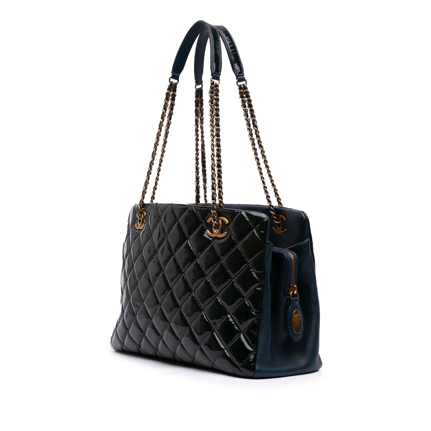 Chanel Paris Salzburg Patent Goatskin CC Eyelet Tote Bag Tote 2