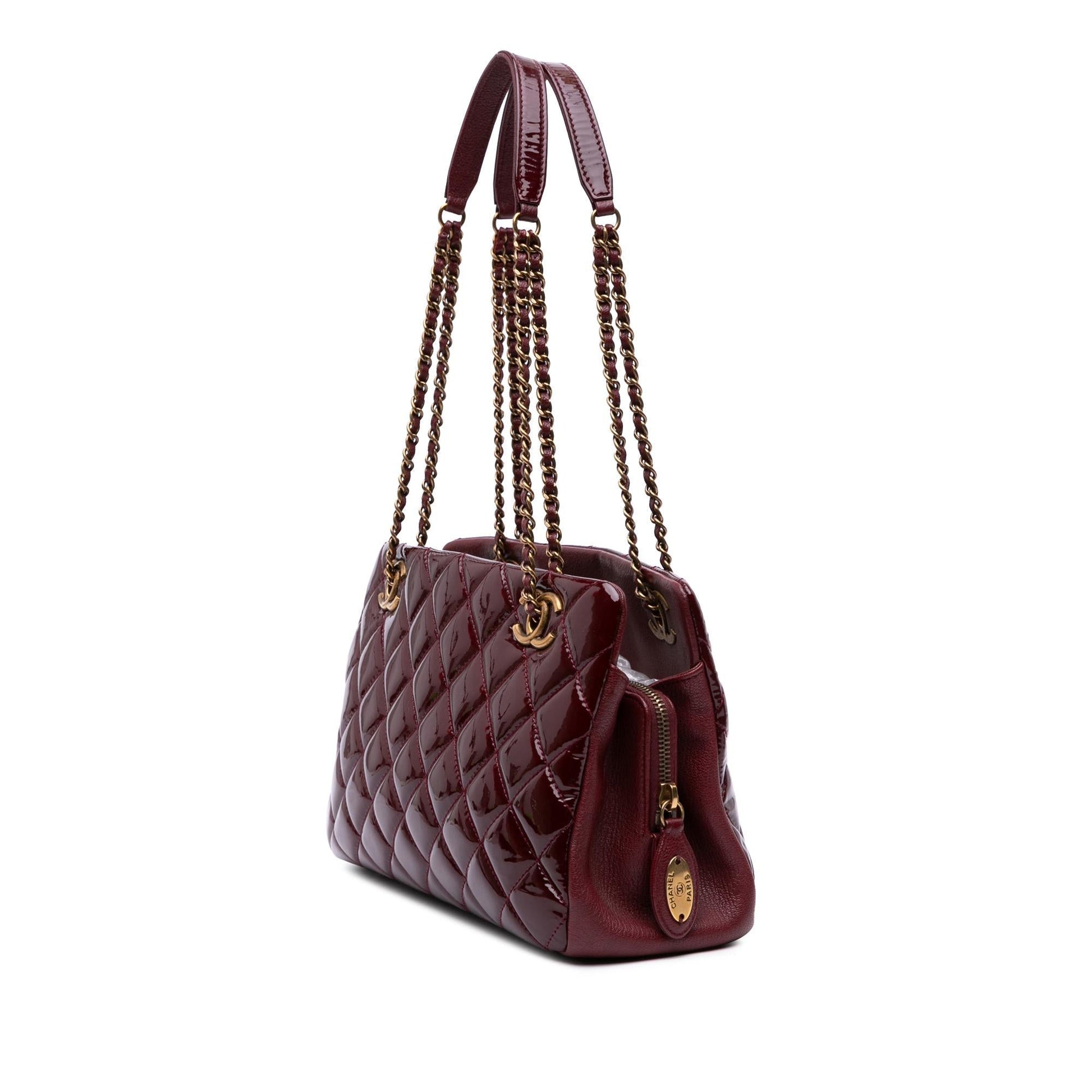 Chanel Paris Salzburg Patent Goatskin CC Eyelet Small Tote Bag Tote 1