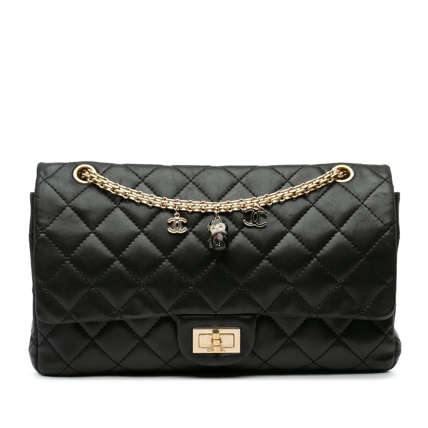 Chanel Paris-Shanghai Reissue 2.55 Quilted Lambskin Double Handbag