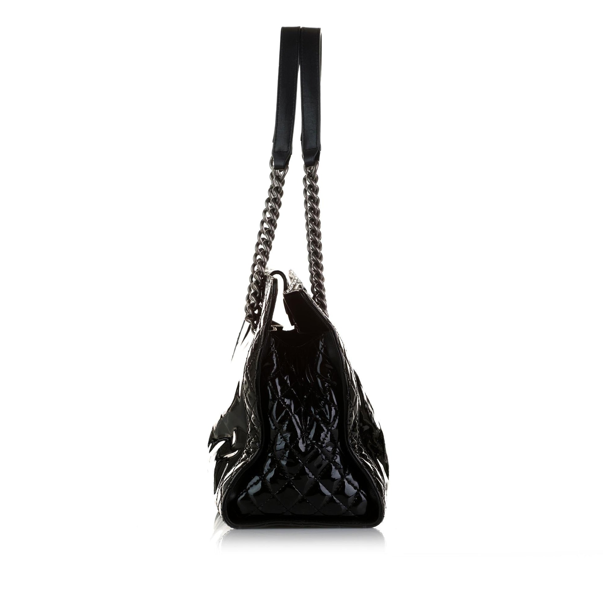 Chanel Patent Boy Reverso Shopping Tote Bag Shopping Tote