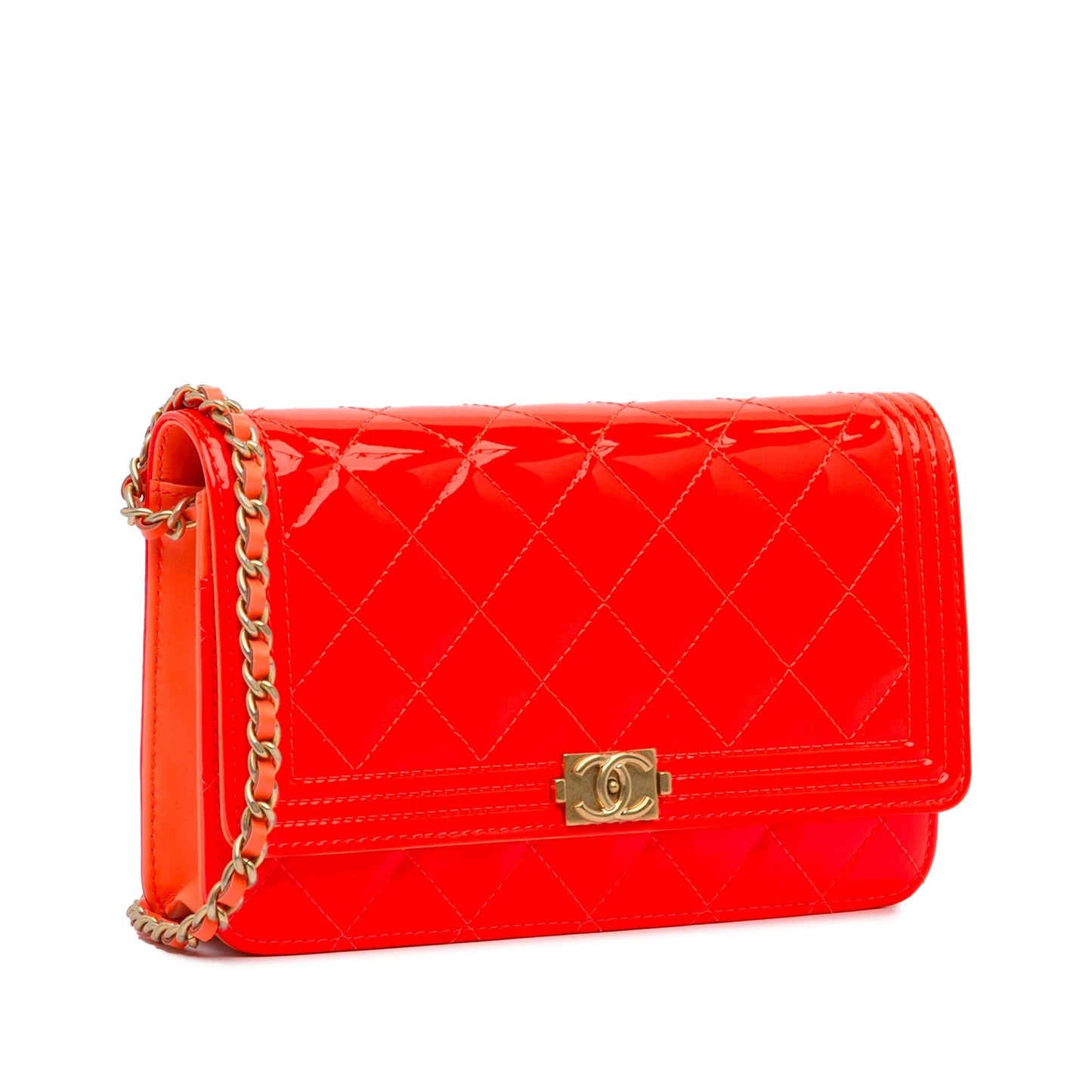 Chanel Patent Boy on SHG-BWFqDW Wallet Case