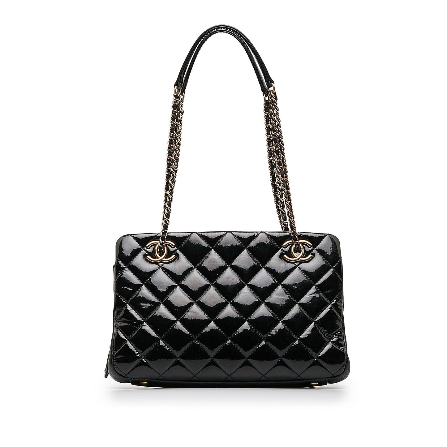 Chanel Patent Goatskin Paris Salzburg CC Eyelet Shoulder Bag