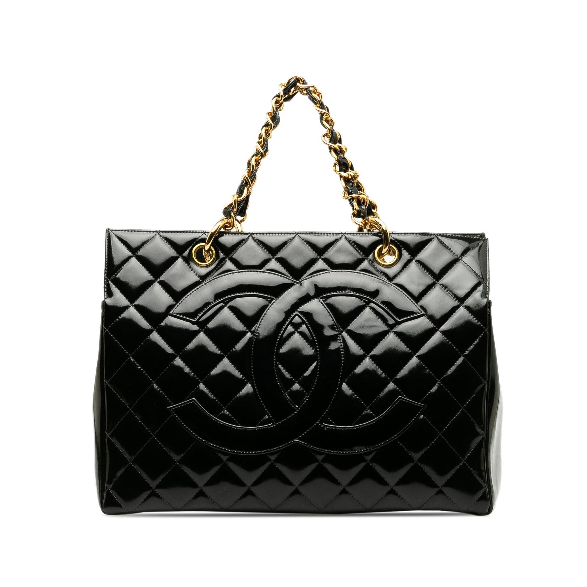Chanel Patent Grand Shopping SHG-QBf2Cd Tote Bag
