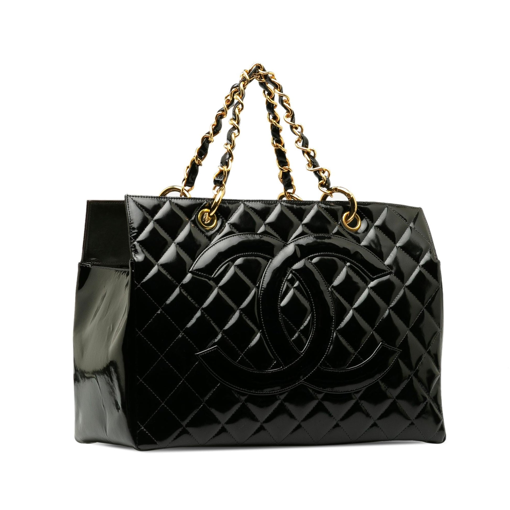 Chanel Patent Grand Shopping SHG-QBf2Cd Tote Bag