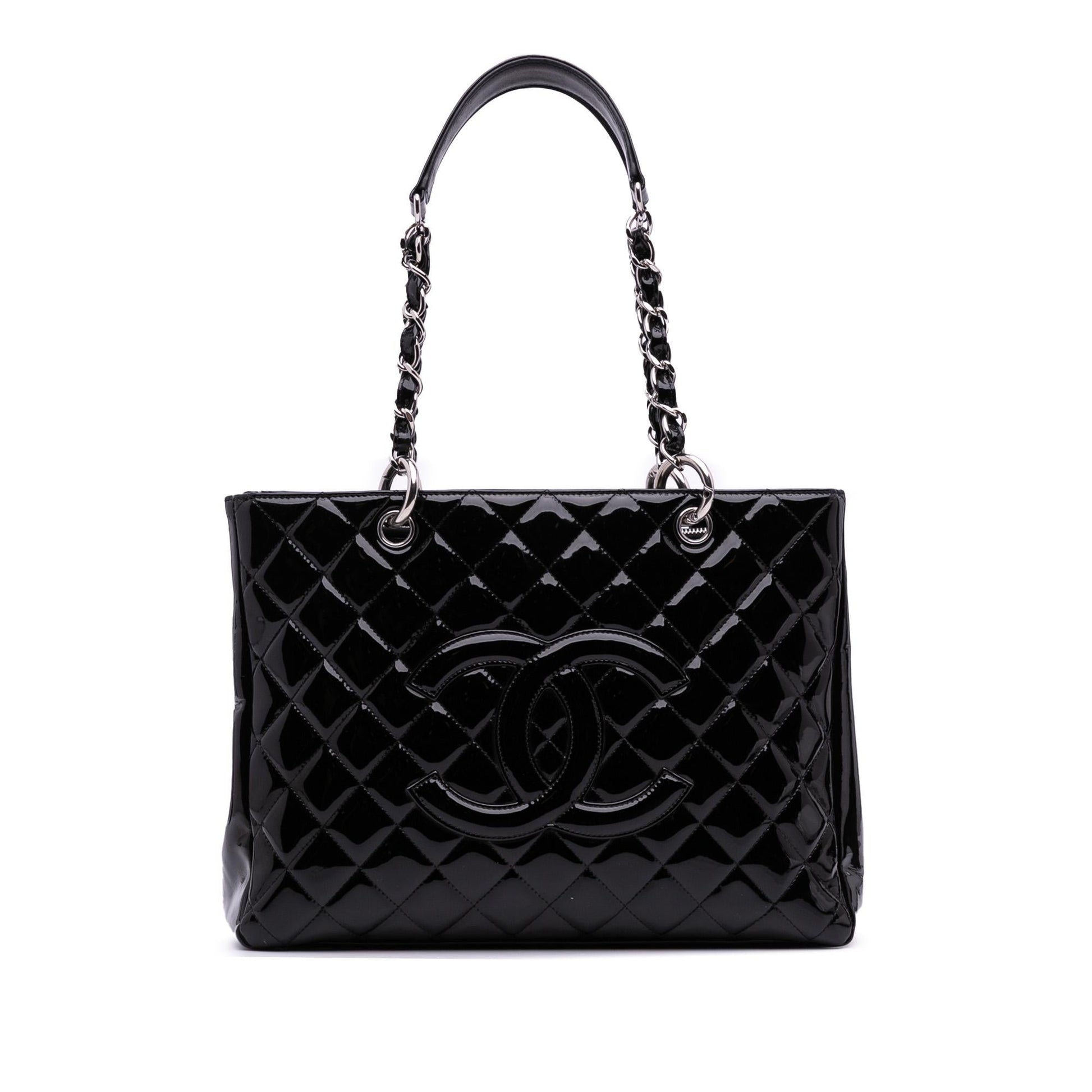 Chanel Patent Grand Shopping Tote Bag