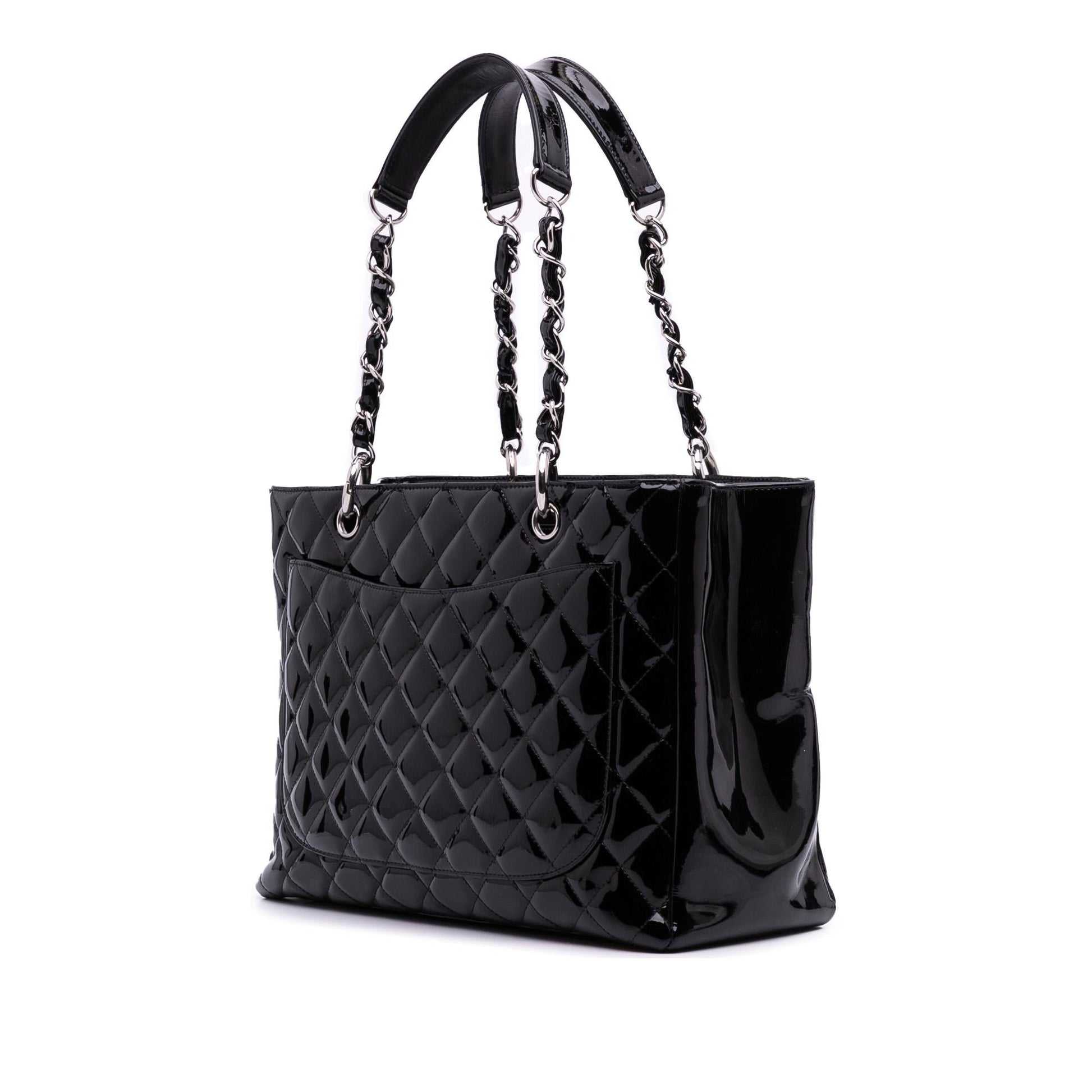 Chanel Patent Grand Shopping Tote Bag