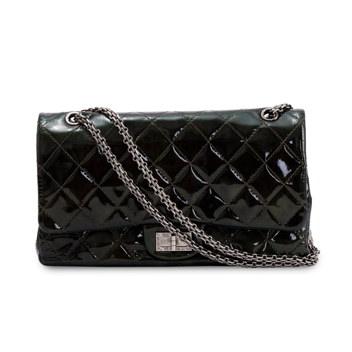 Chanel Patent 2.55 Reissue 227 Double Leather Travel Bag