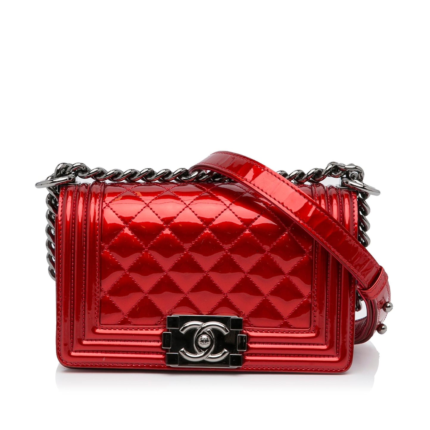 Chanel Patent Boy SHG-TYu9KZ Leather Handbag