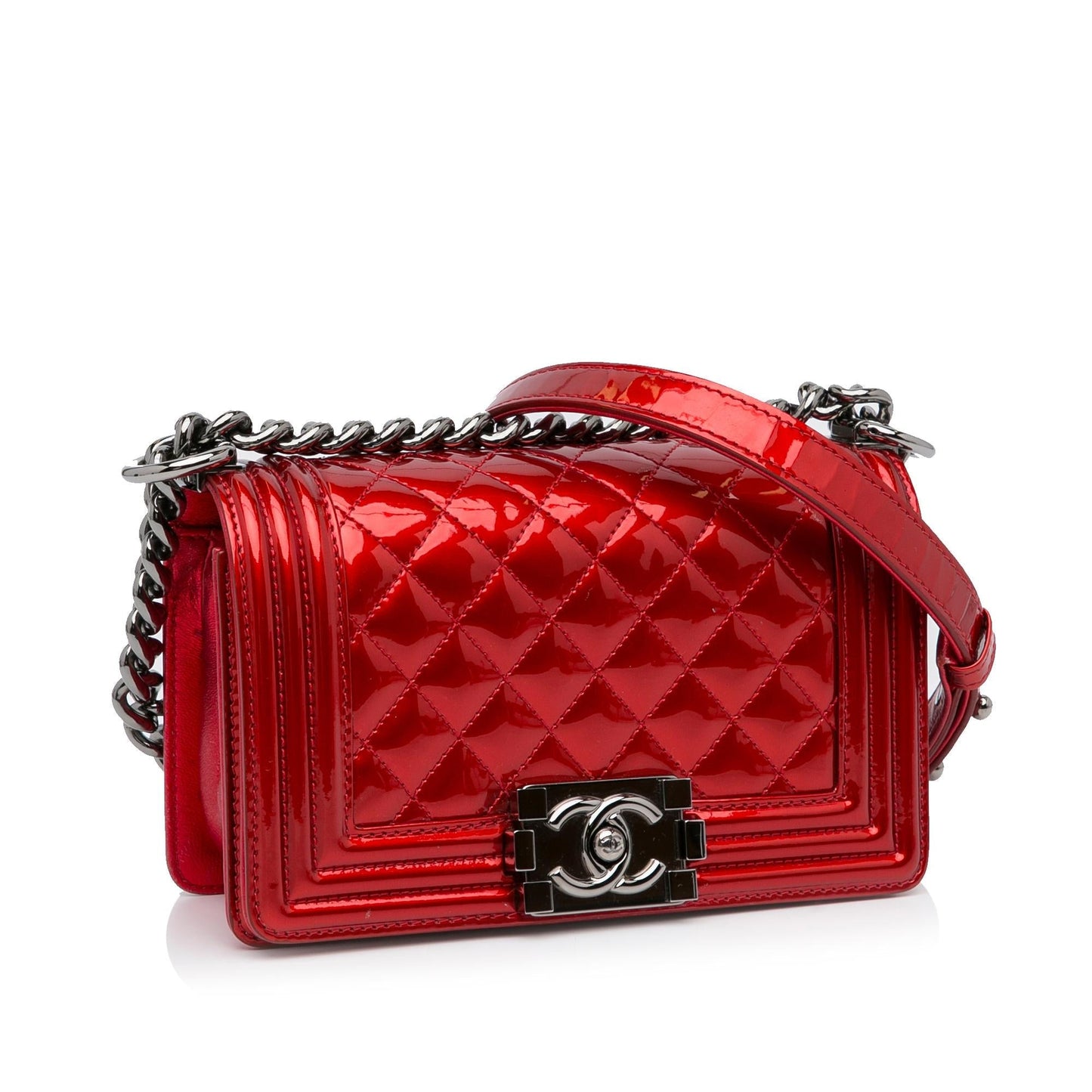 Chanel Patent Boy SHG-TYu9KZ Leather Handbag