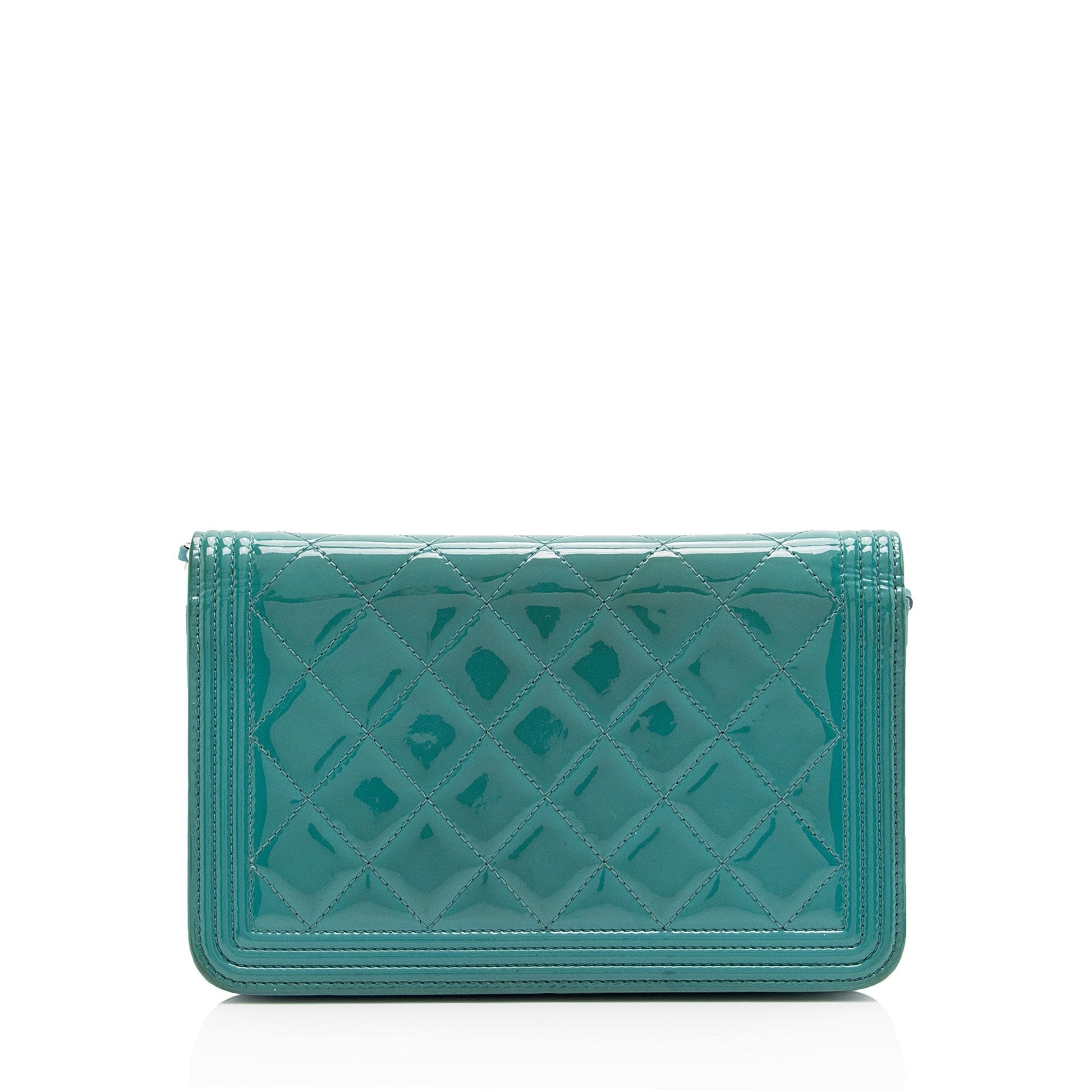 Chanel Patent Boy on Leather Wallet Case