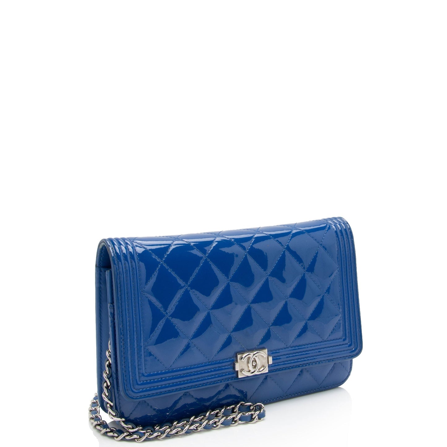 Chanel Patent Boy on SHF-sHLroH Leather Wallet Case