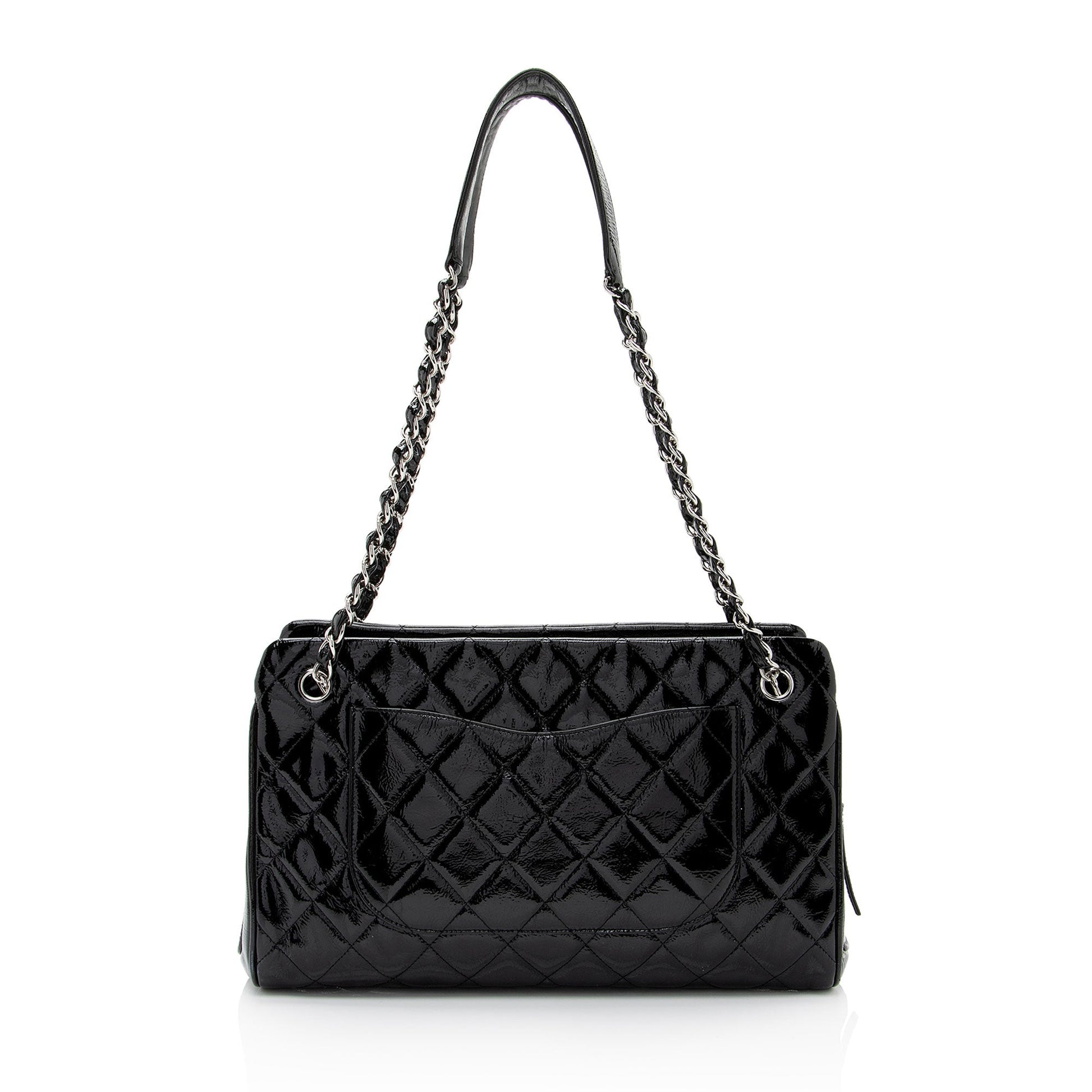 Chanel Patent CC Angle SHF-a6O8IJ Leather Tote Bag