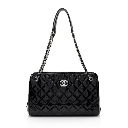 Chanel Patent CC Angle SHF-a6O8IJ Leather Tote Bag