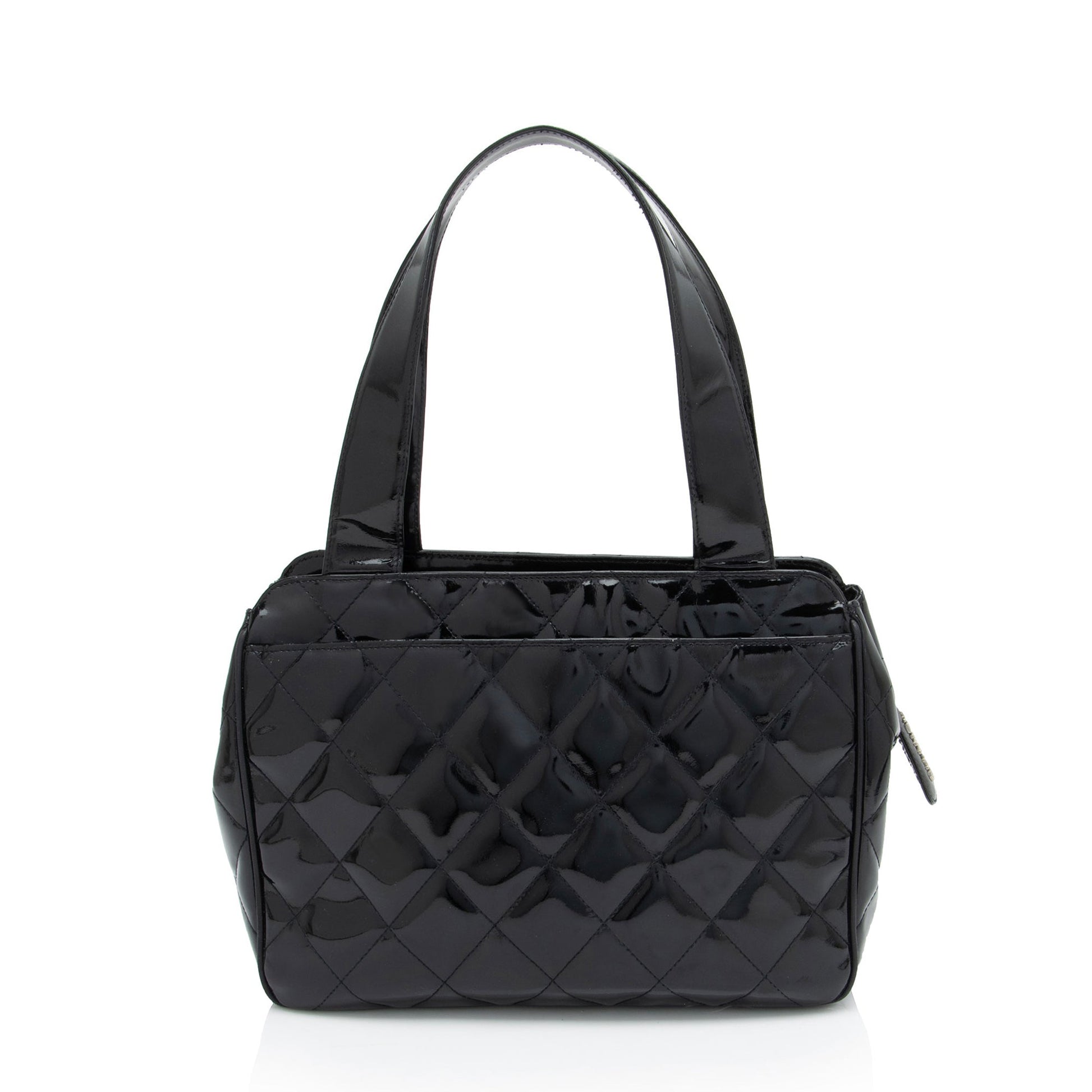 Chanel Patent CC Bowling SHF-S9yHE9 Leather Handbag