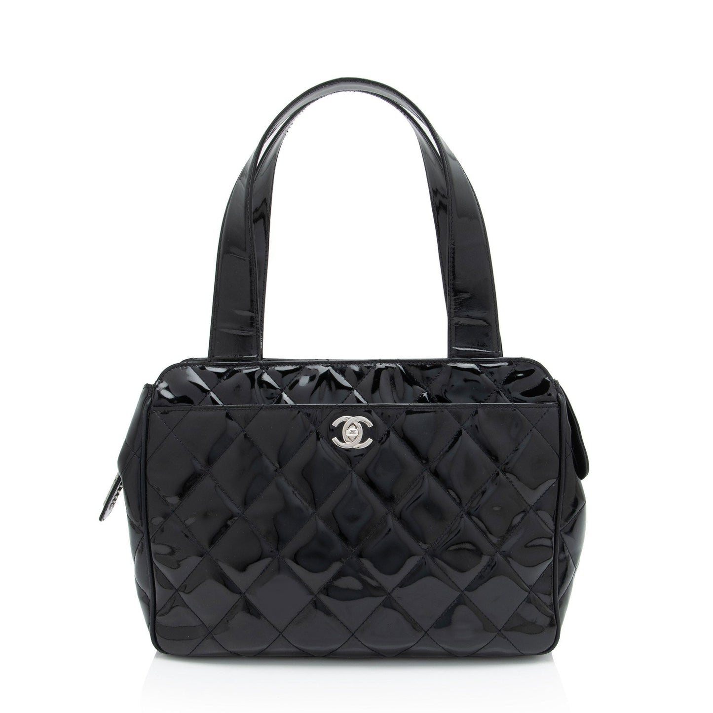 Chanel Patent CC Bowling SHF-S9yHE9 Leather Handbag