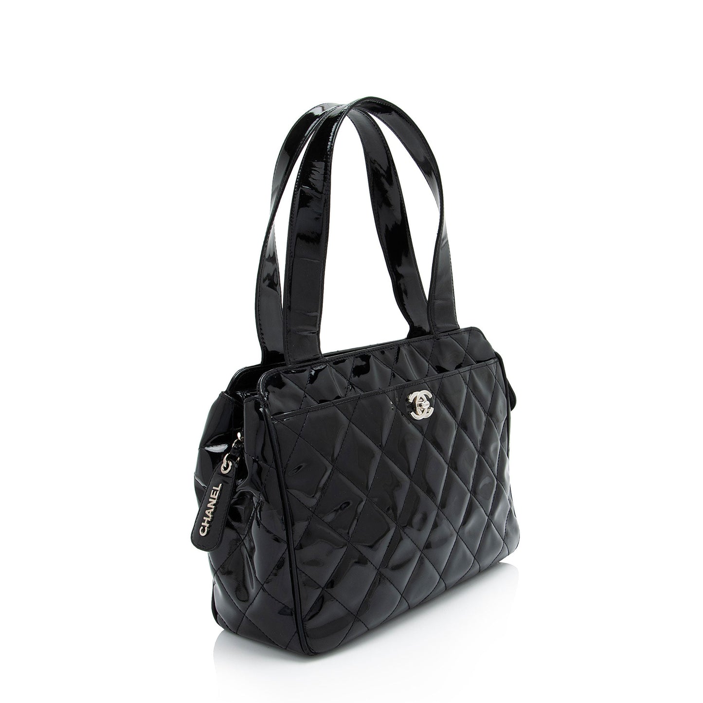 Chanel Patent CC Bowling SHF-S9yHE9 Leather Handbag